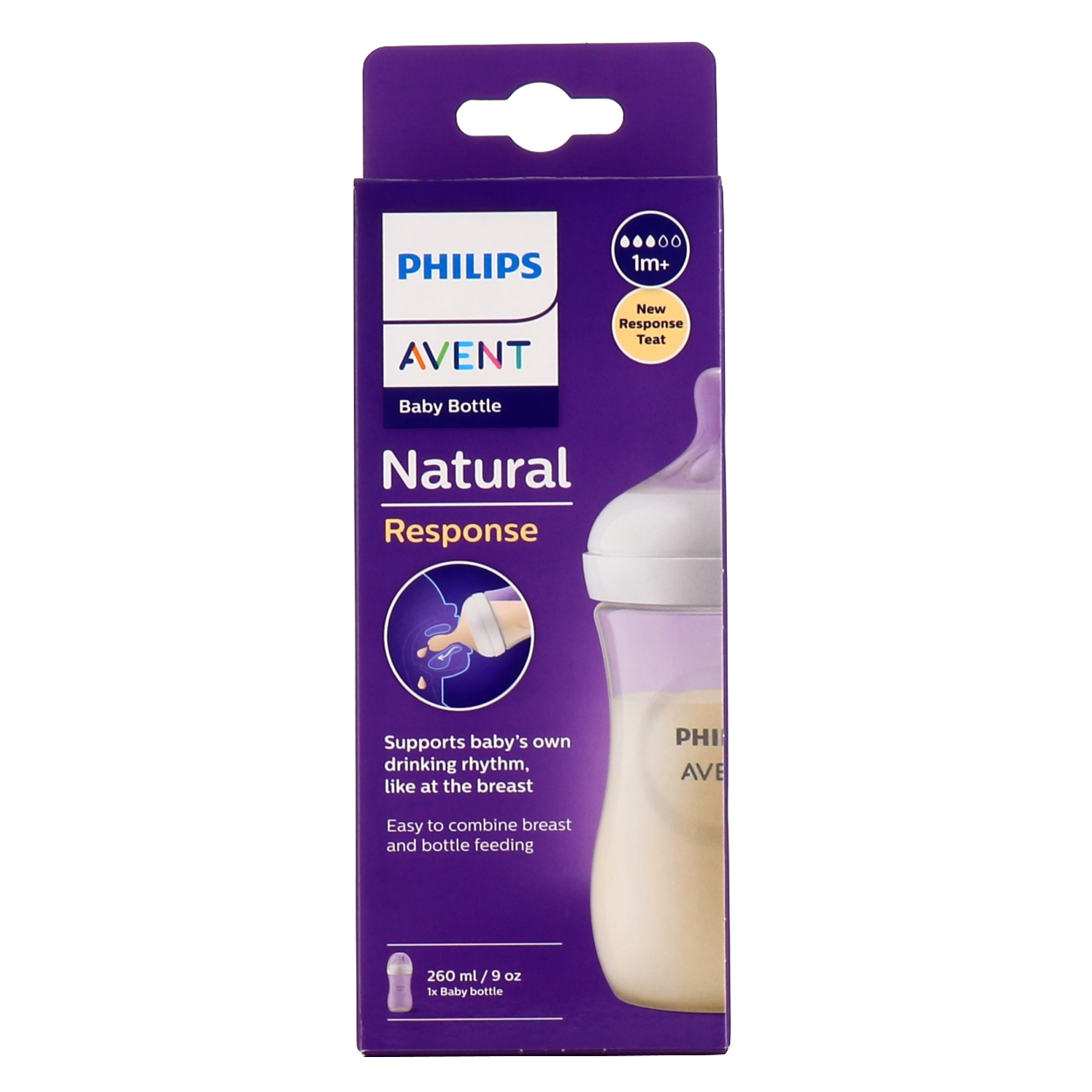 Avent Philips Biberon Natural Plastique 260 ml 1m+