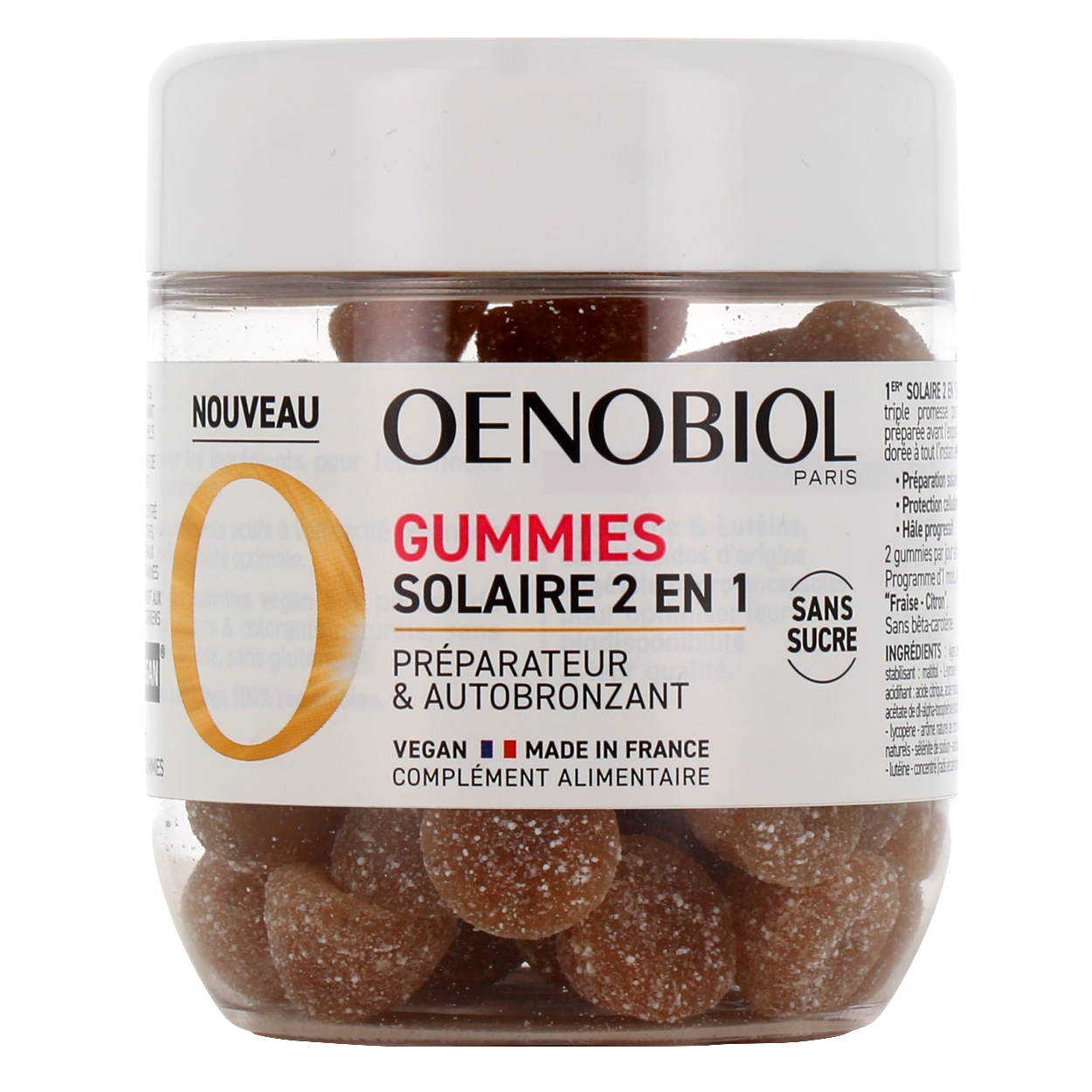 Oenobiol Gummies Solaire 2 En 1 Préparateur Et Autobronzant