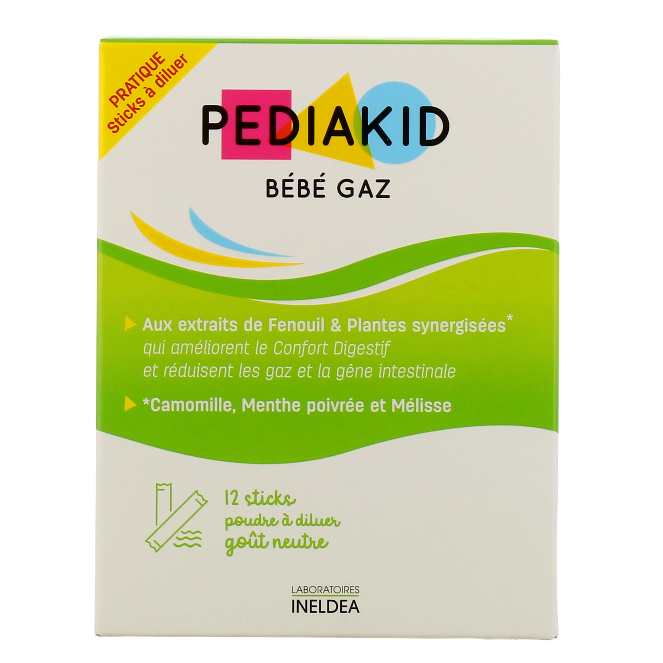 Pediakid Bébé Gaz 12 sticks - Pharmacie Saint Germain Compiègne
