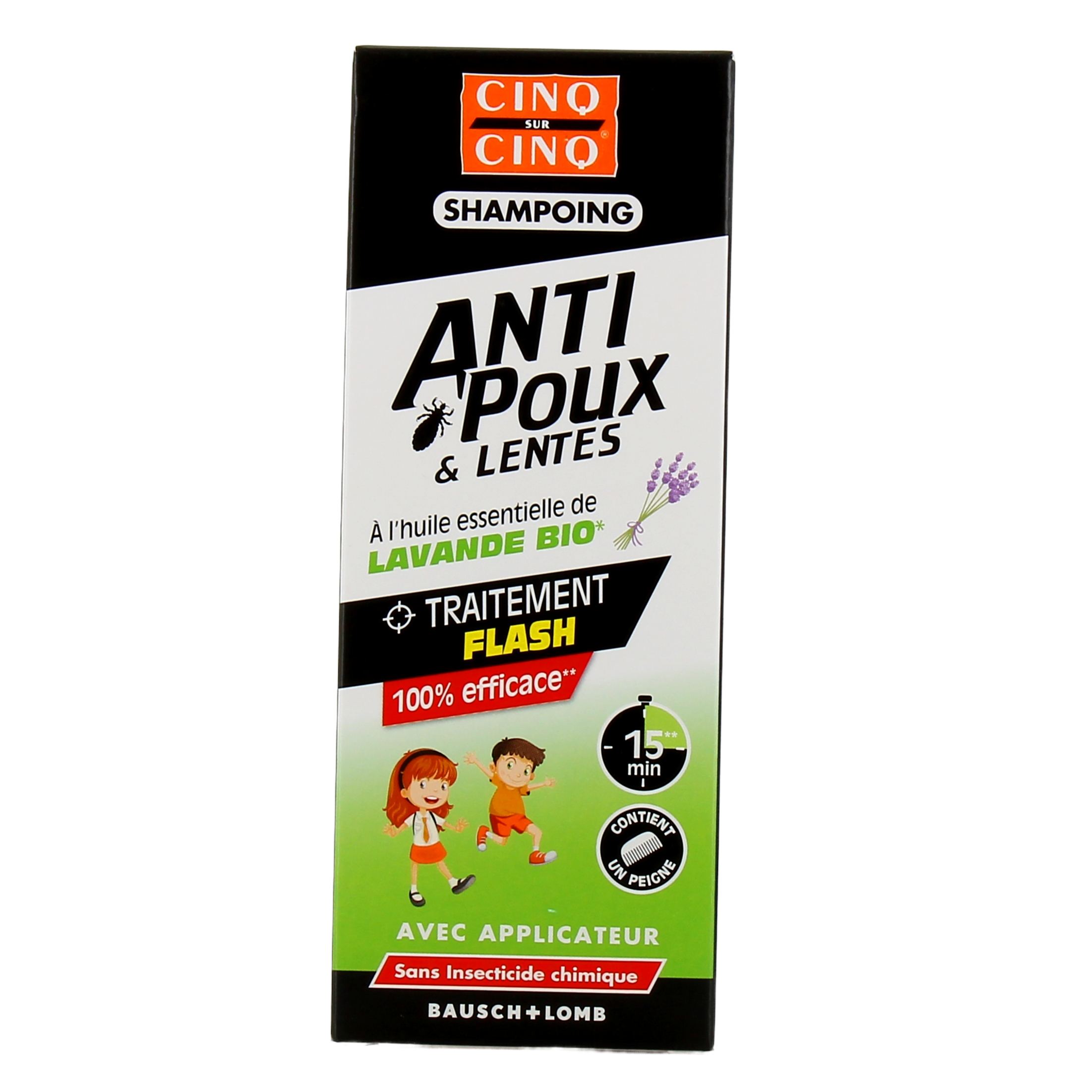Pouxit Flash Traitement Anti-Poux et Lentes 5 min 150 ml + Peigne Inclus