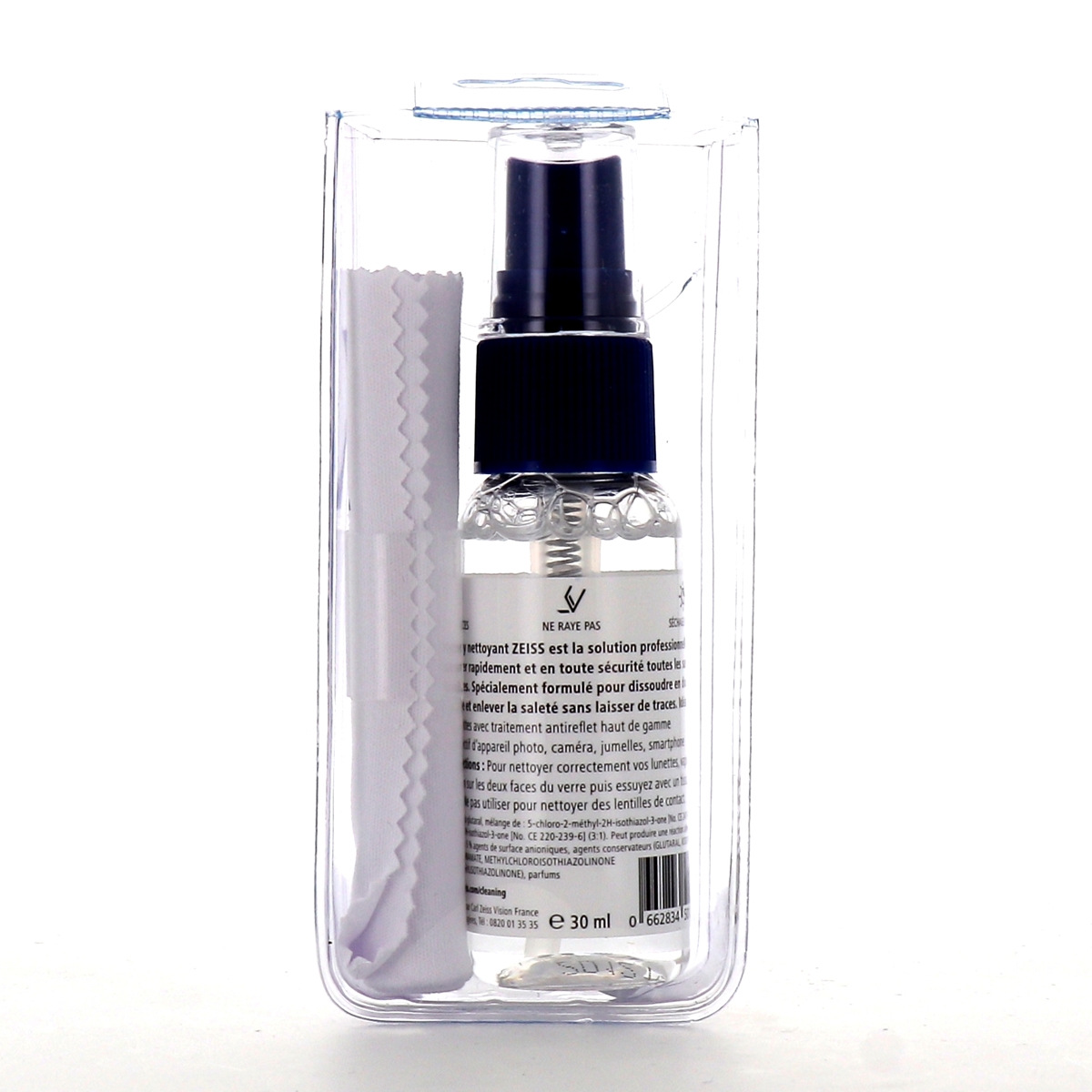 Kit nettoyant lunettes Spray antibuée (15 ml) + microfibre Zeiss