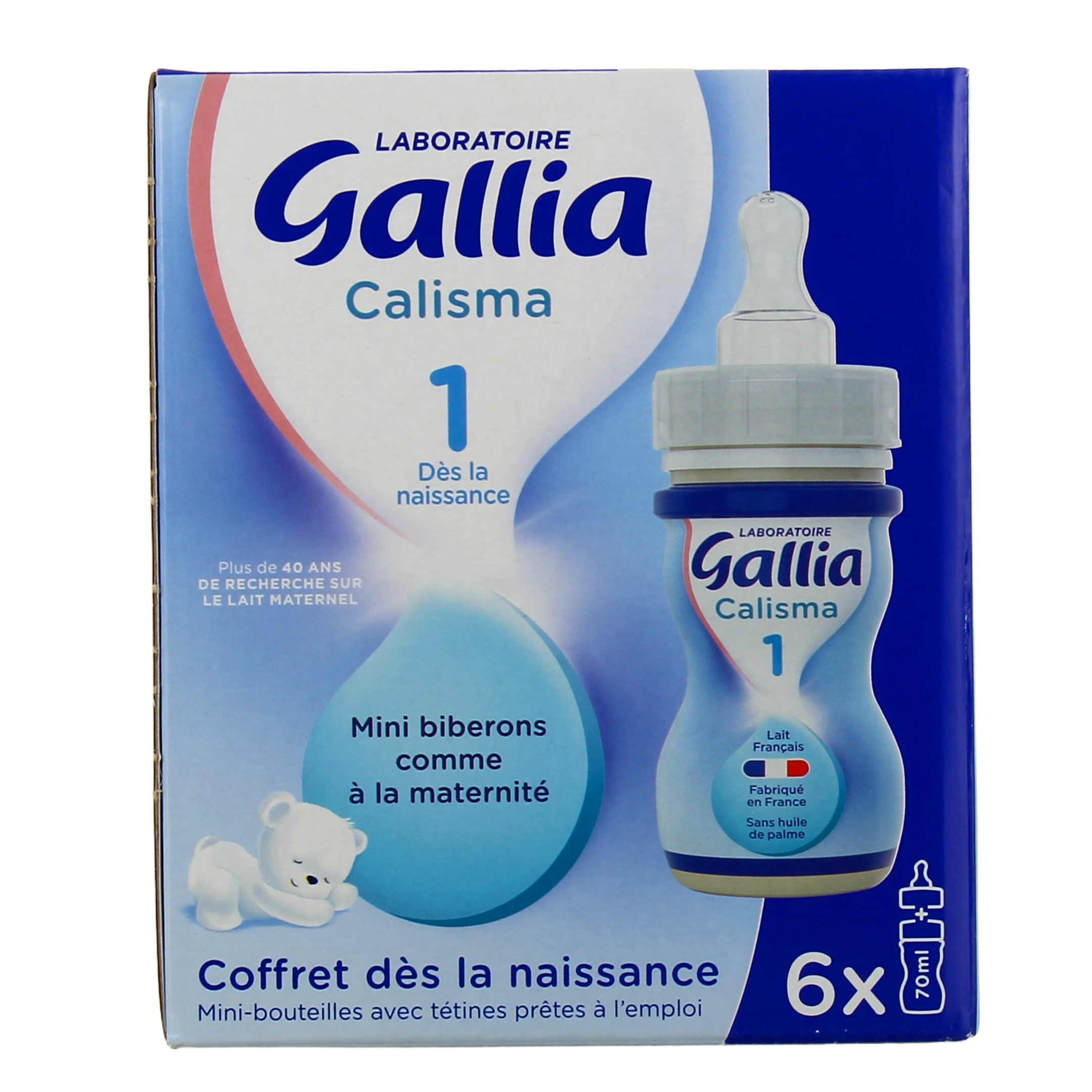 Gallia Mini Biberons Lait Liquide 0 A 6 Mois Calisma 1 6x70ml