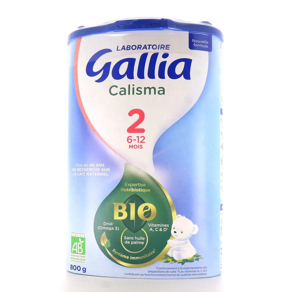 Gallia 2ème âge Bio - Lait infantile en poudre dès 6 mois (800g