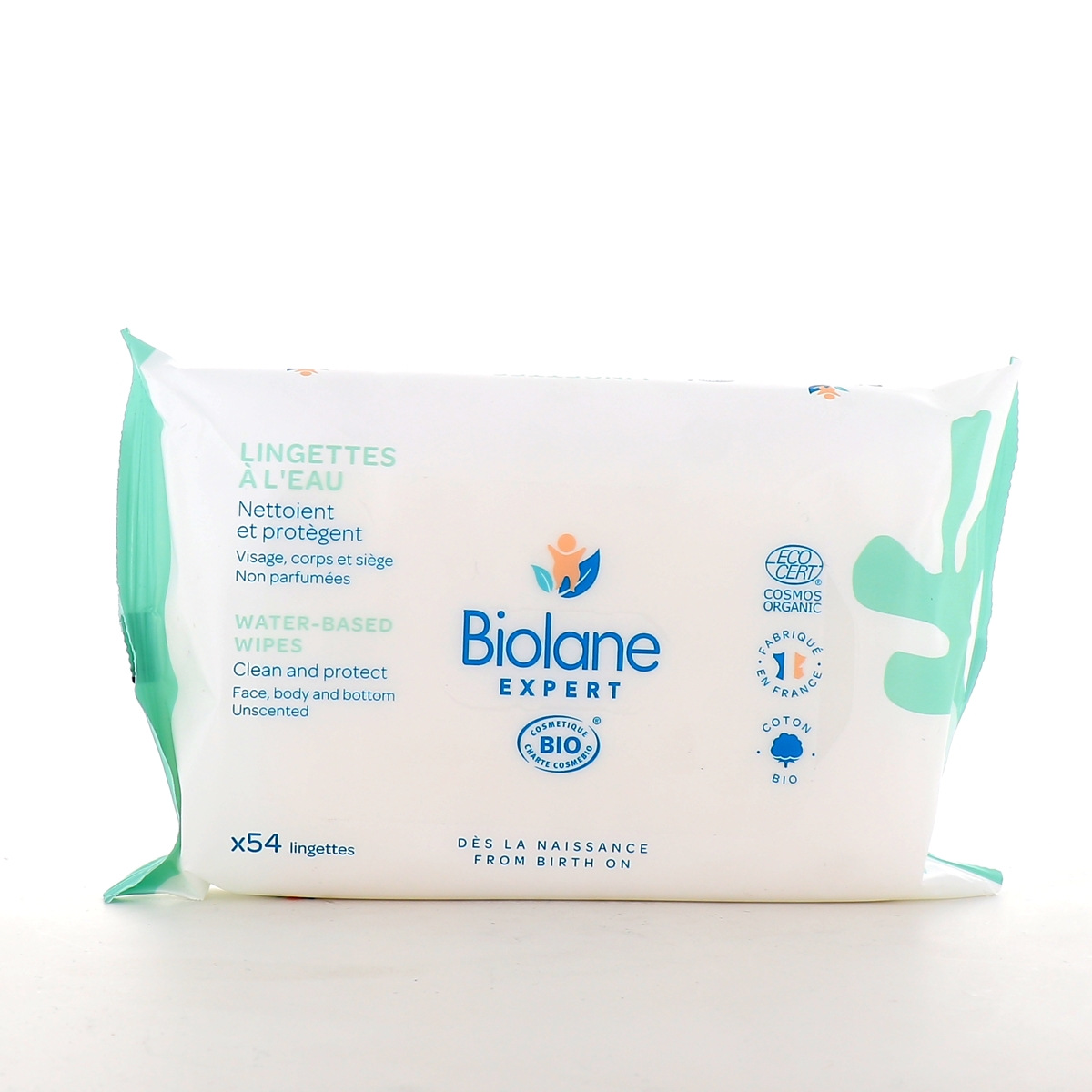 Biolane lingettes à l'eau bio en coton biologique - Toilette de bébé
