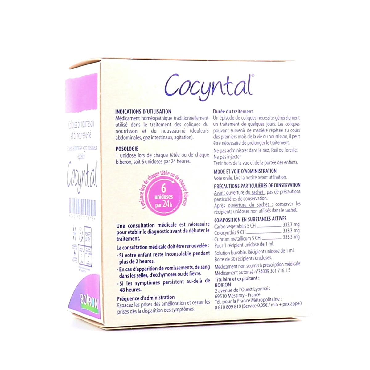 Cocyntal®, nos médicaments Boiron - Composition, posologie et utilisation