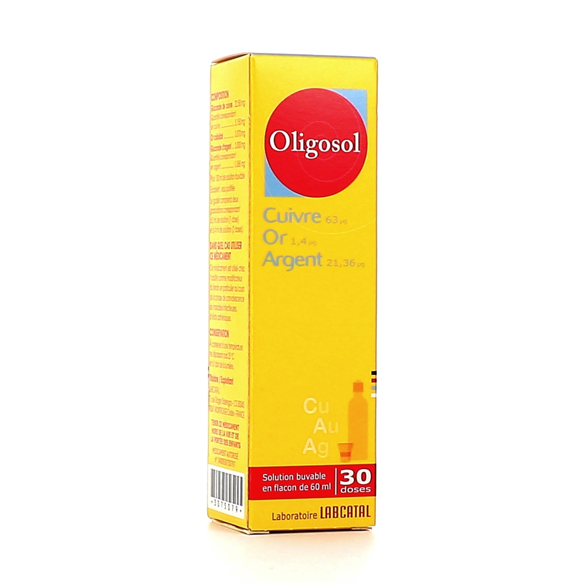 Oligosol Cuivre Or Argent 30 Doses 60ml