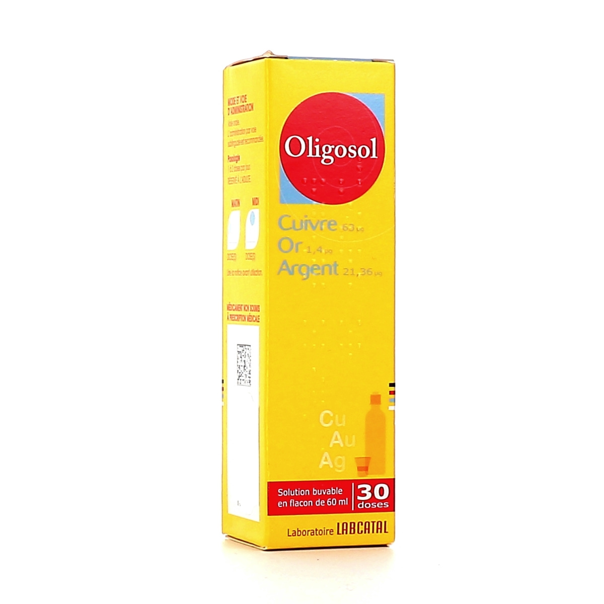 Oligosol Cuivre Or Argent - 60ml - Pharmacie en ligne