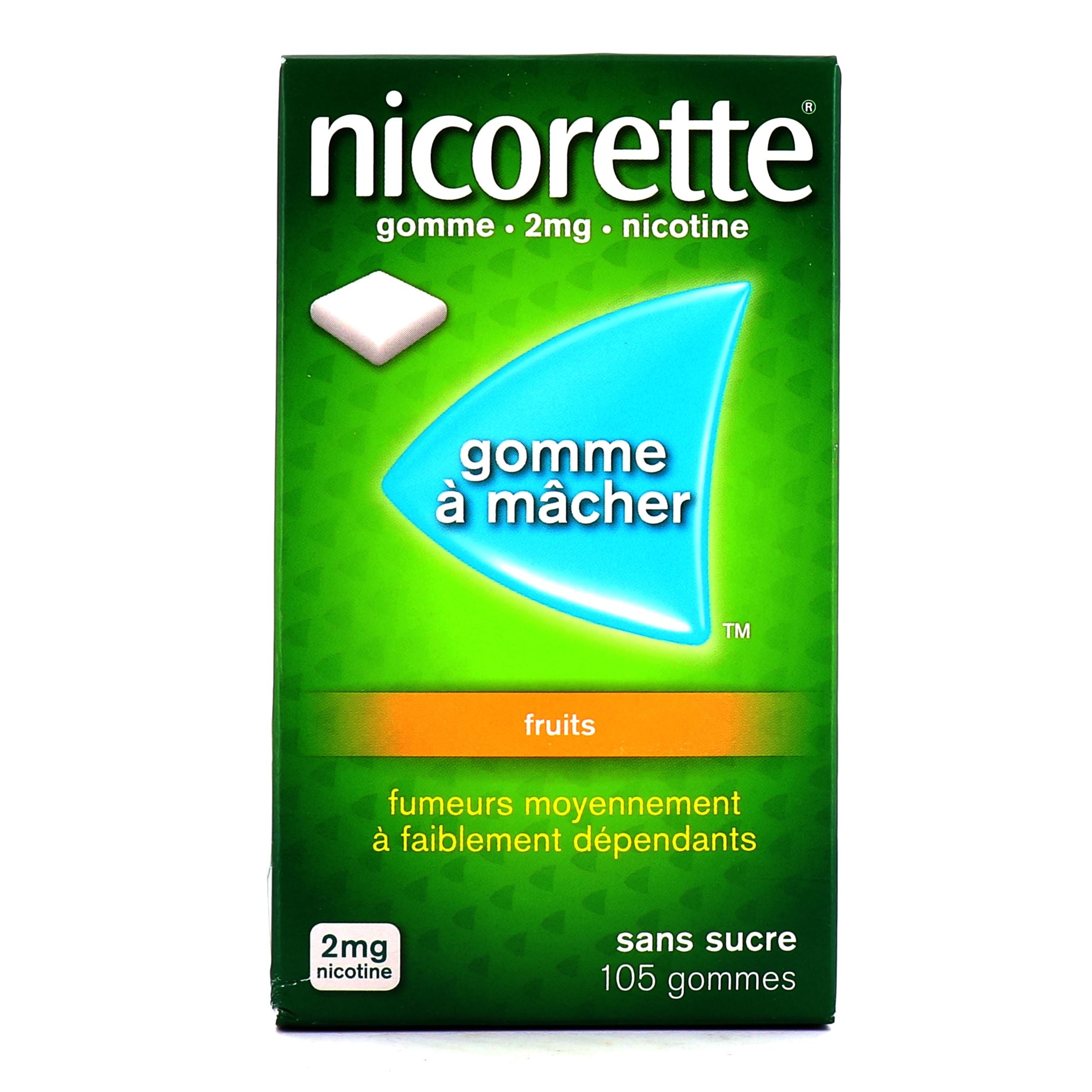 Nicorette 2mg Gomme Fruits S/s