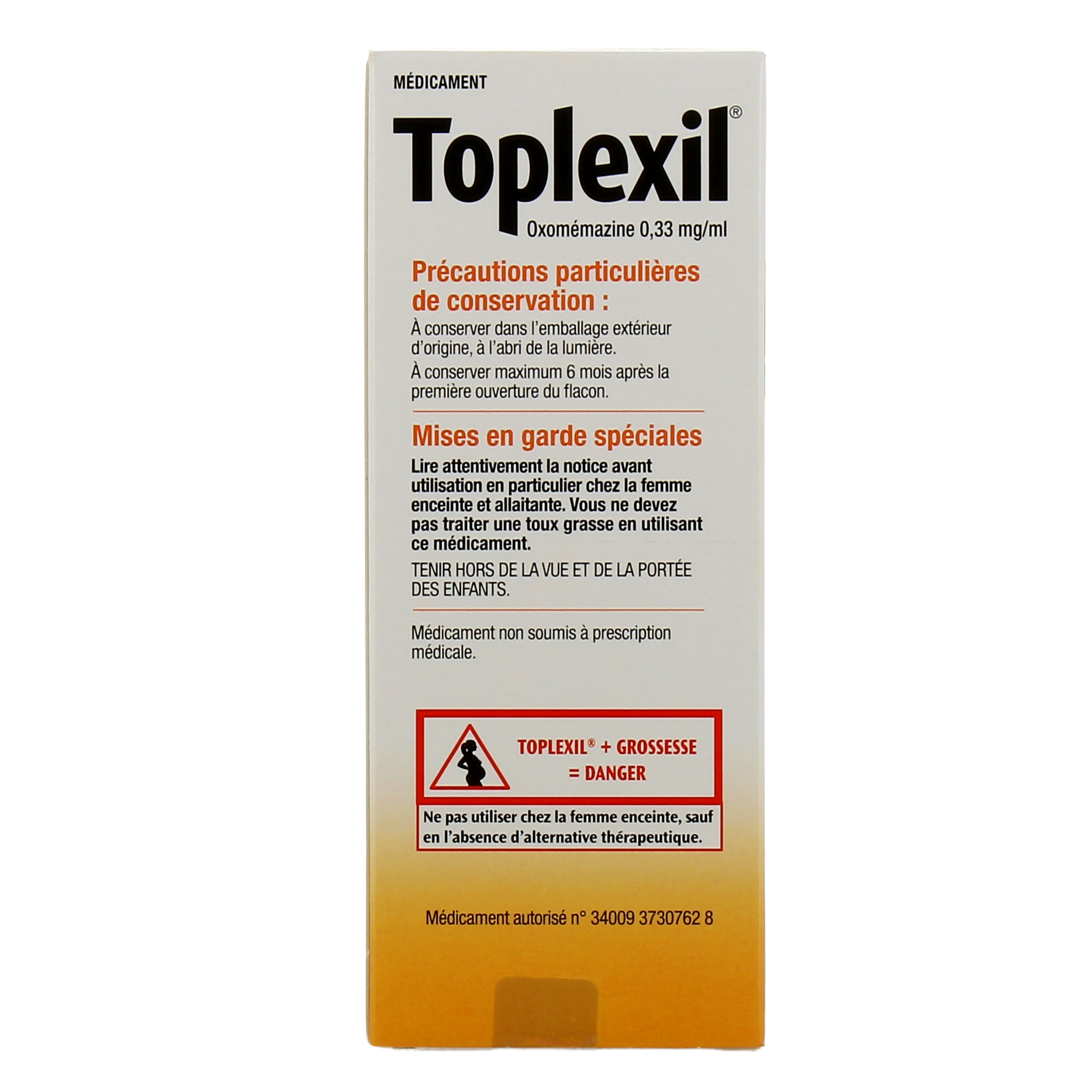 Toplexil sirop toux sèche et irritative - Médicament antitussif