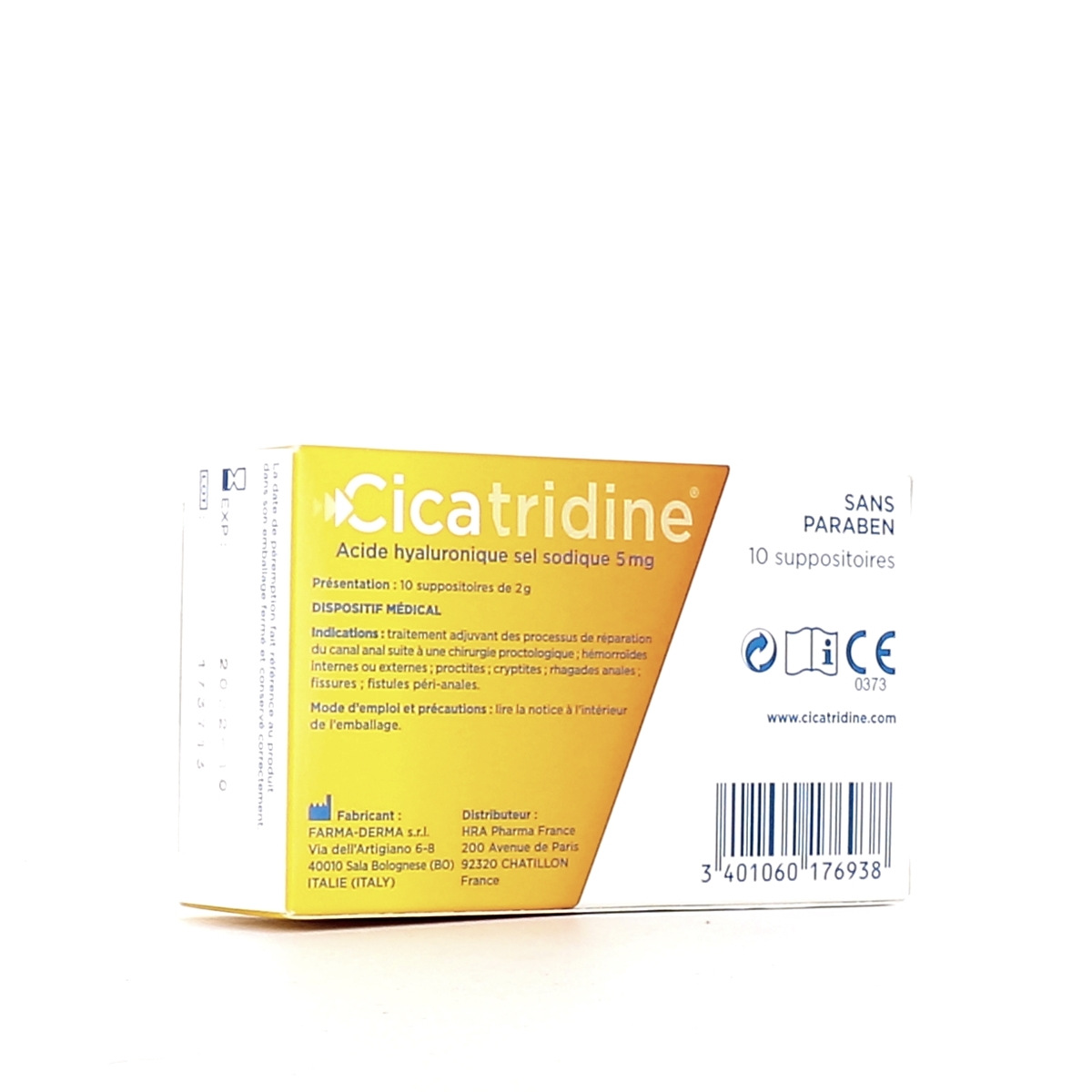 Cicatridine Acide Hyaluronique Suppositoires x 10 Pas Cher