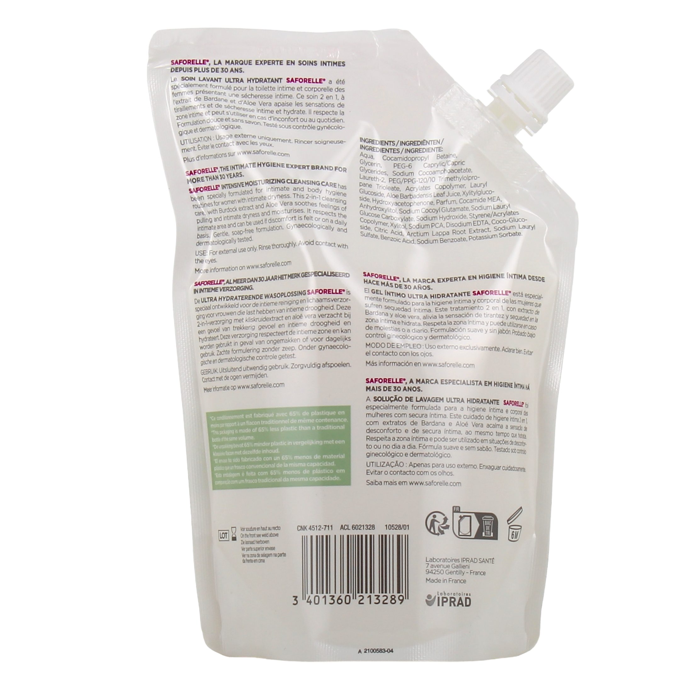 Saforelle - Soin lavant Ultra hydratant Muqueuses et peaux sèches (250 ml)