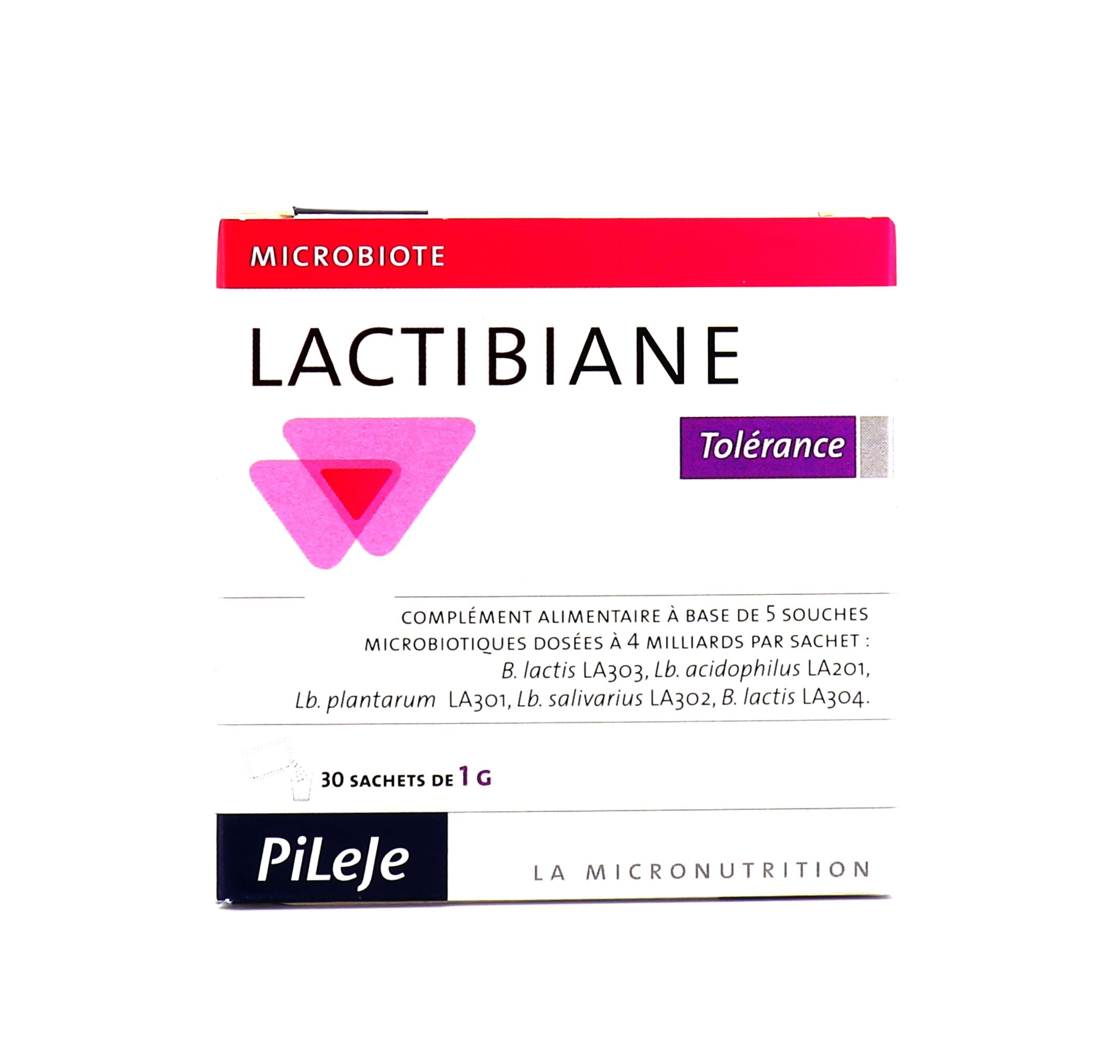 Probiotiques PiLeJe - Lactibiane Tolérance - 30 sachets de 2.5 g - Conseils