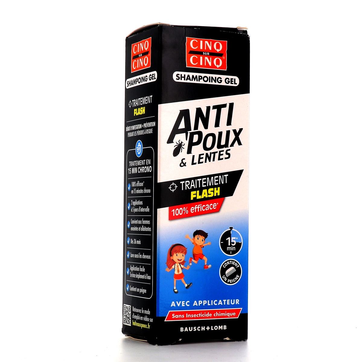 CINQ SUR CINQ Shampoing gel anti-poux et lentes flacon 400ml -  Parapharmacie Prado Mermoz