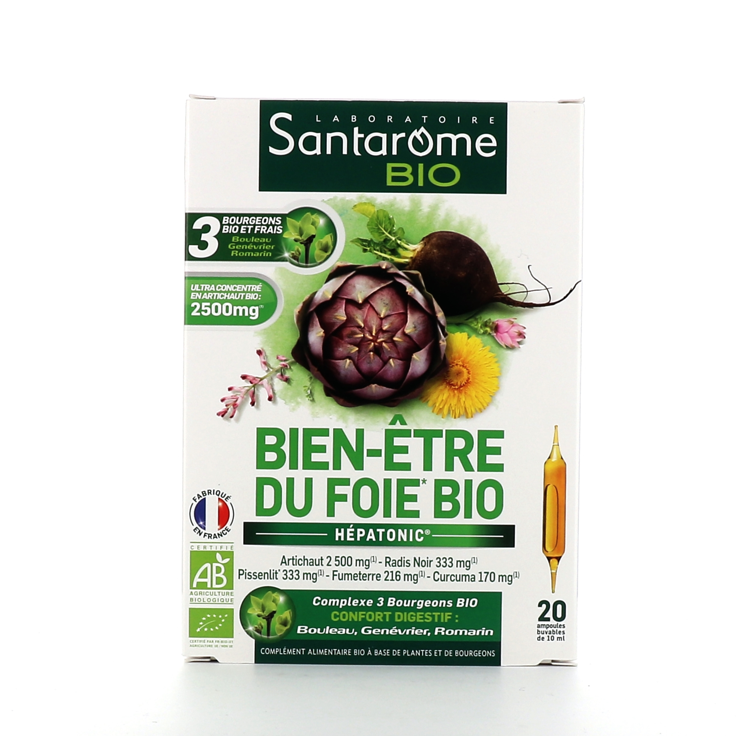 Santaverde Gouttes probiotiques sans parfum BIO - flacon verre pipette 30 ml