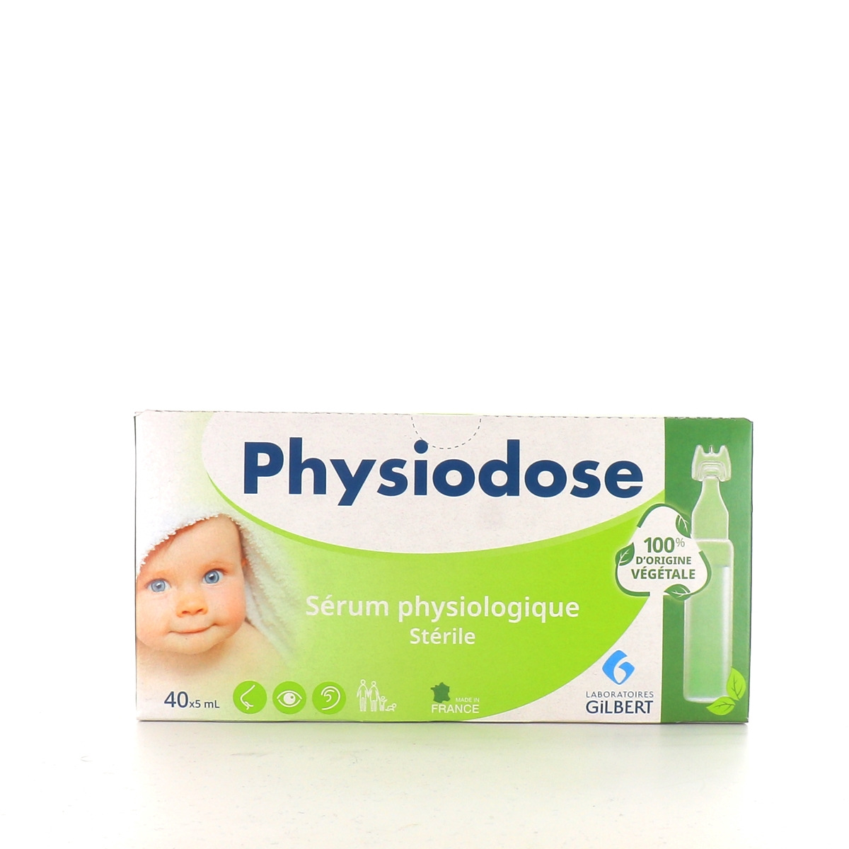 Physiodose : serum physiologique yeux, nez, oreille du bébé et de l'adulte