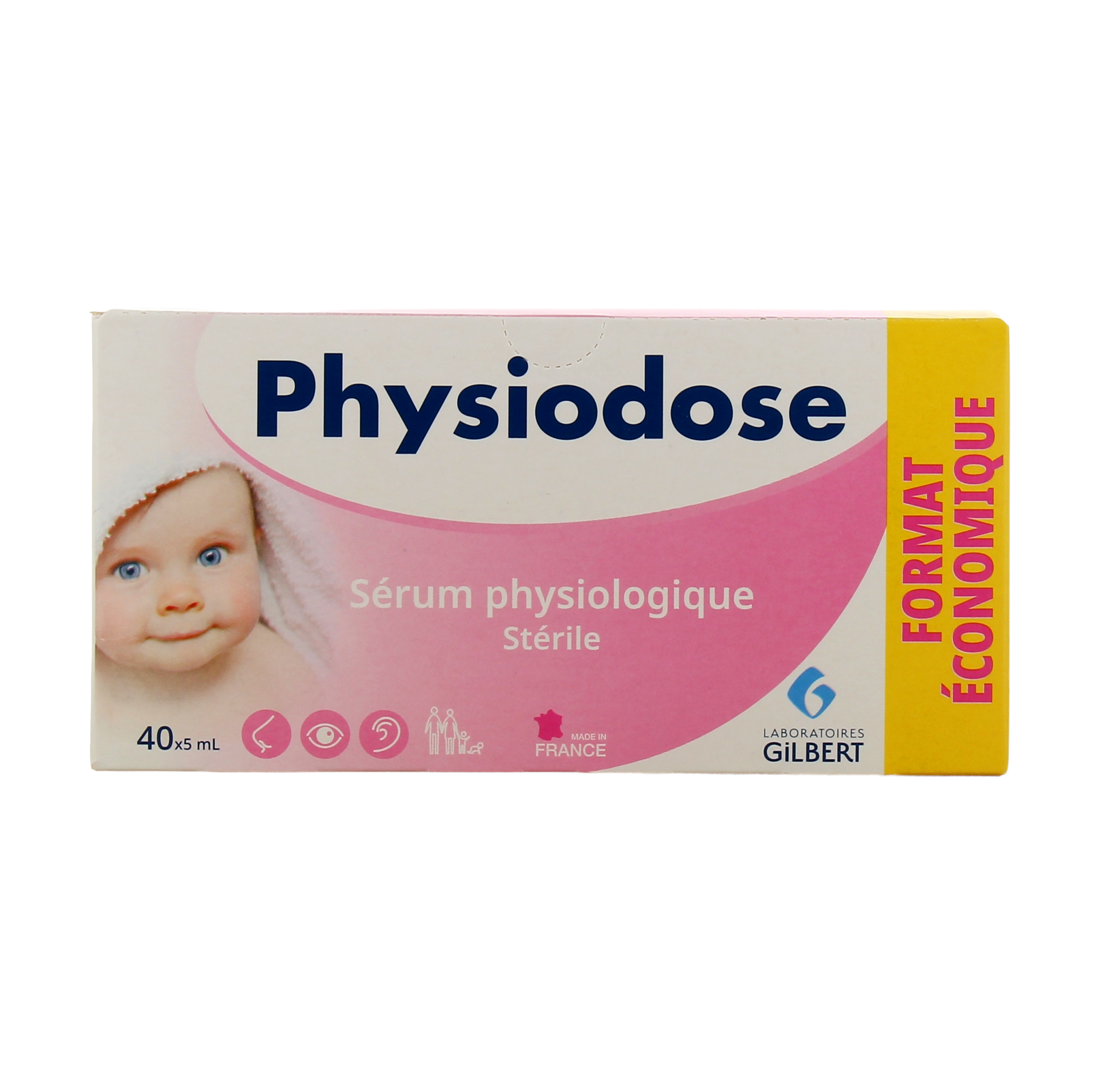 Gilbert Physiodose sérum physiologique stérile - 40 unidoses - Pharmacie en  ligne