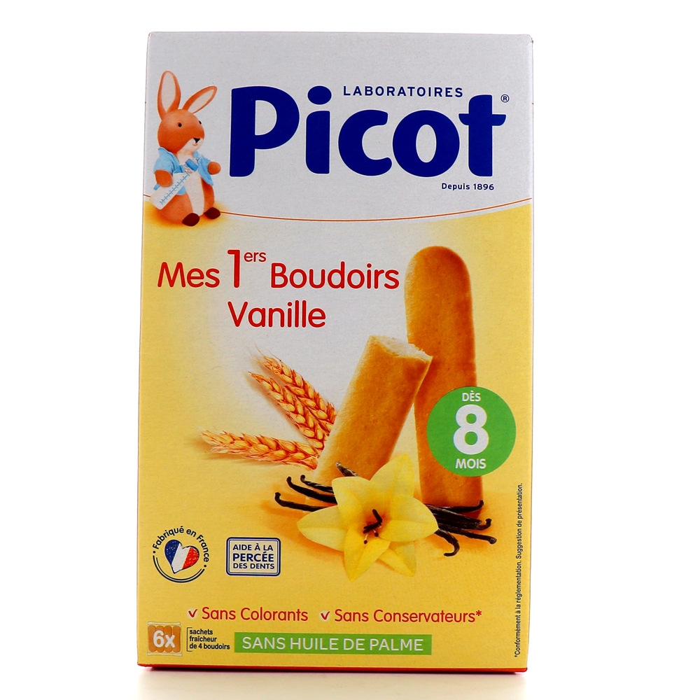 Biscuits bébé Picot - Mes 1ers Boudoirs Vanille - Laboratoires Picot