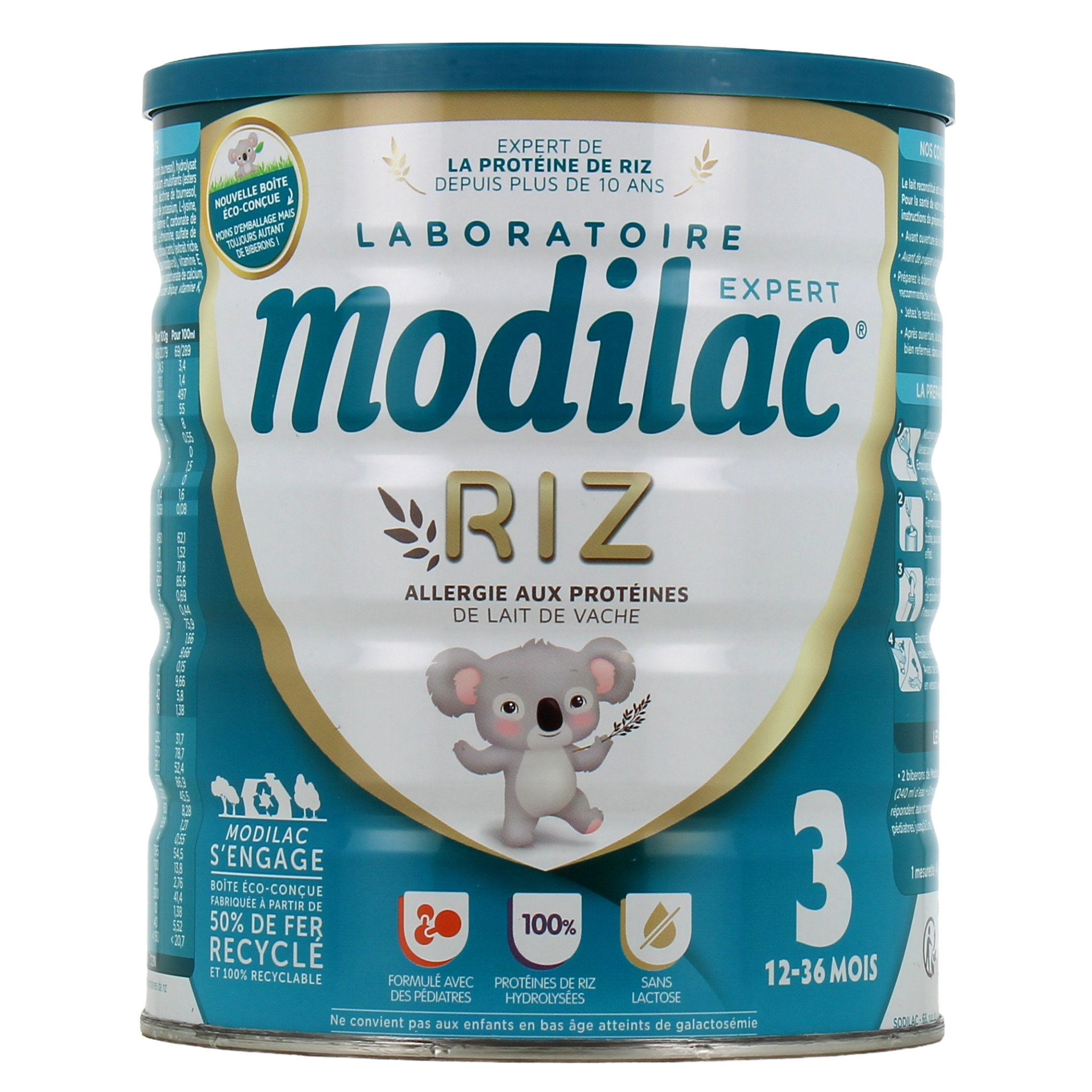 Le lait Modilac Expert riz 3ème âge est un lait de croissance