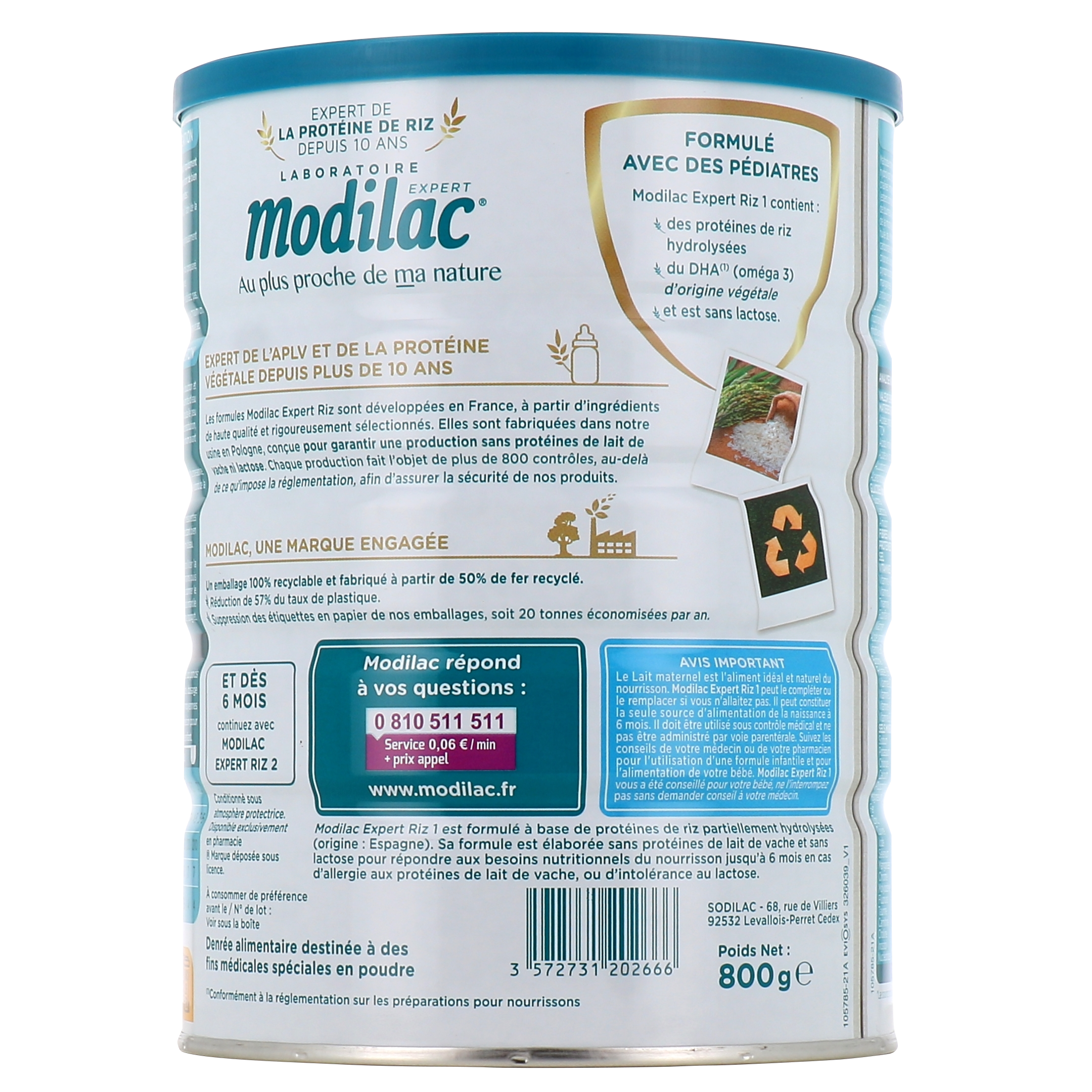 Modilac Doucéa 1 est une formule infantile élaborée pour répondre à tous  les besoins nutritionnels