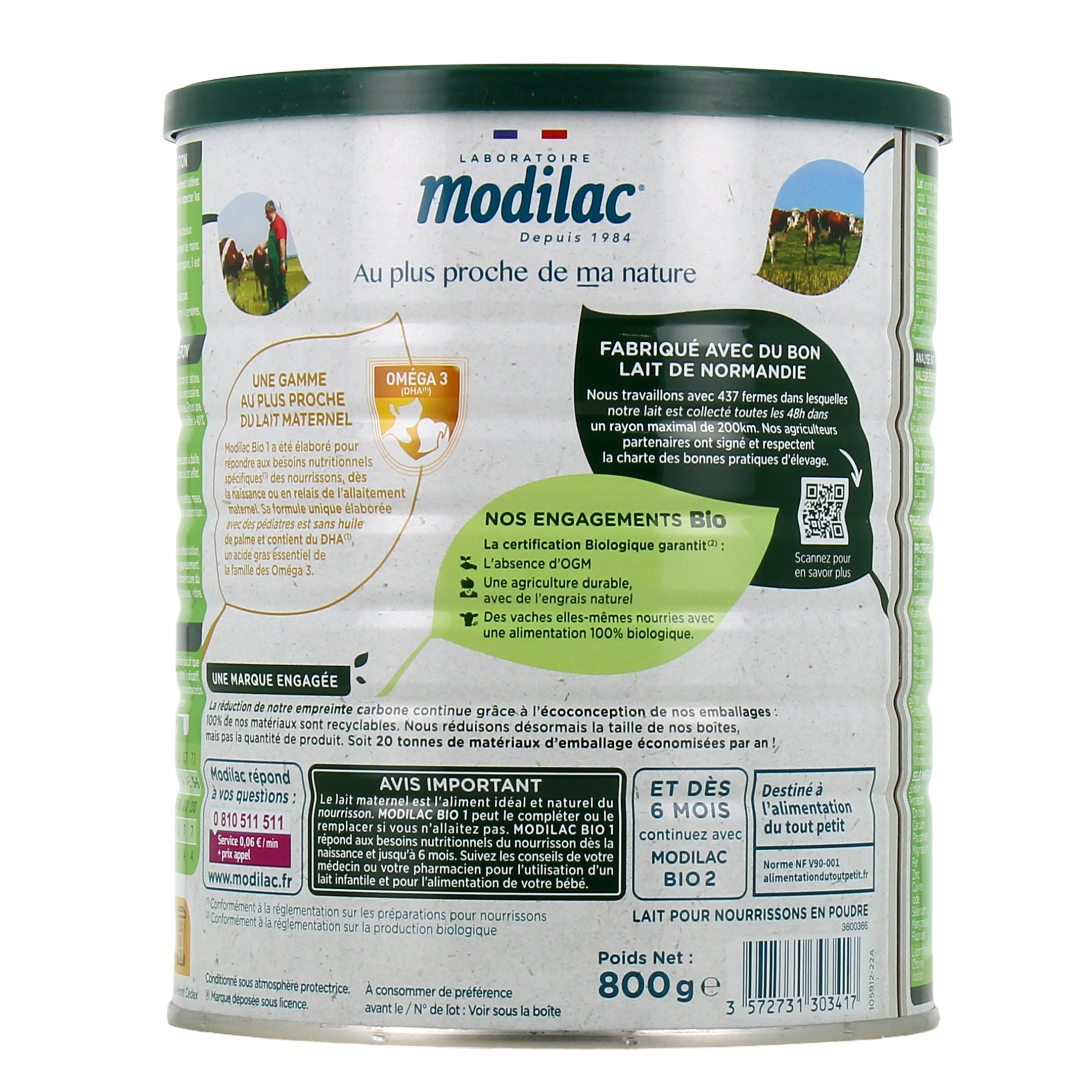 Modilac Mon Petit Bio Lait AR 0-18 mois - Pharmacie Veau