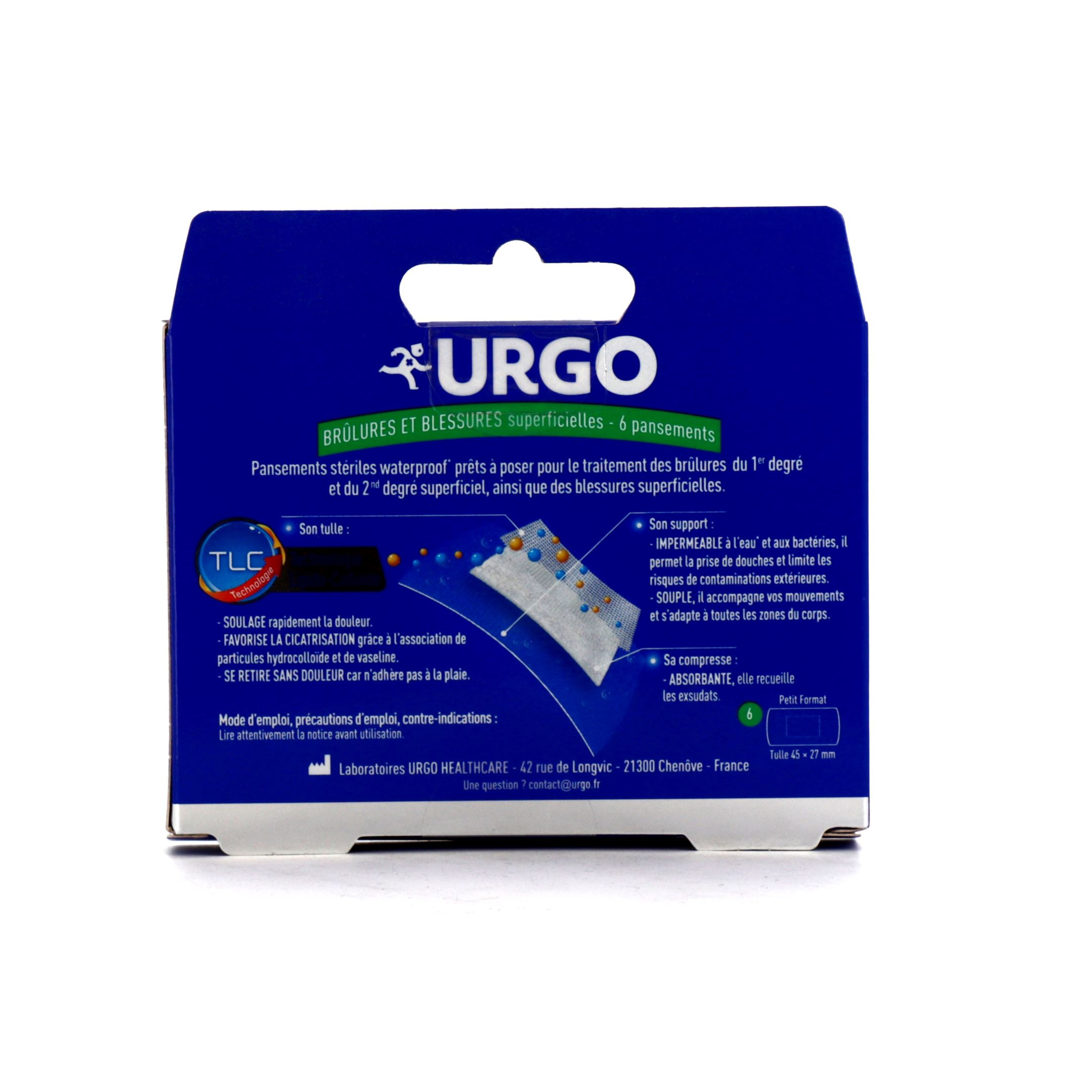 Pansements waterproof Urgo pour brûlures et blessures superficielles