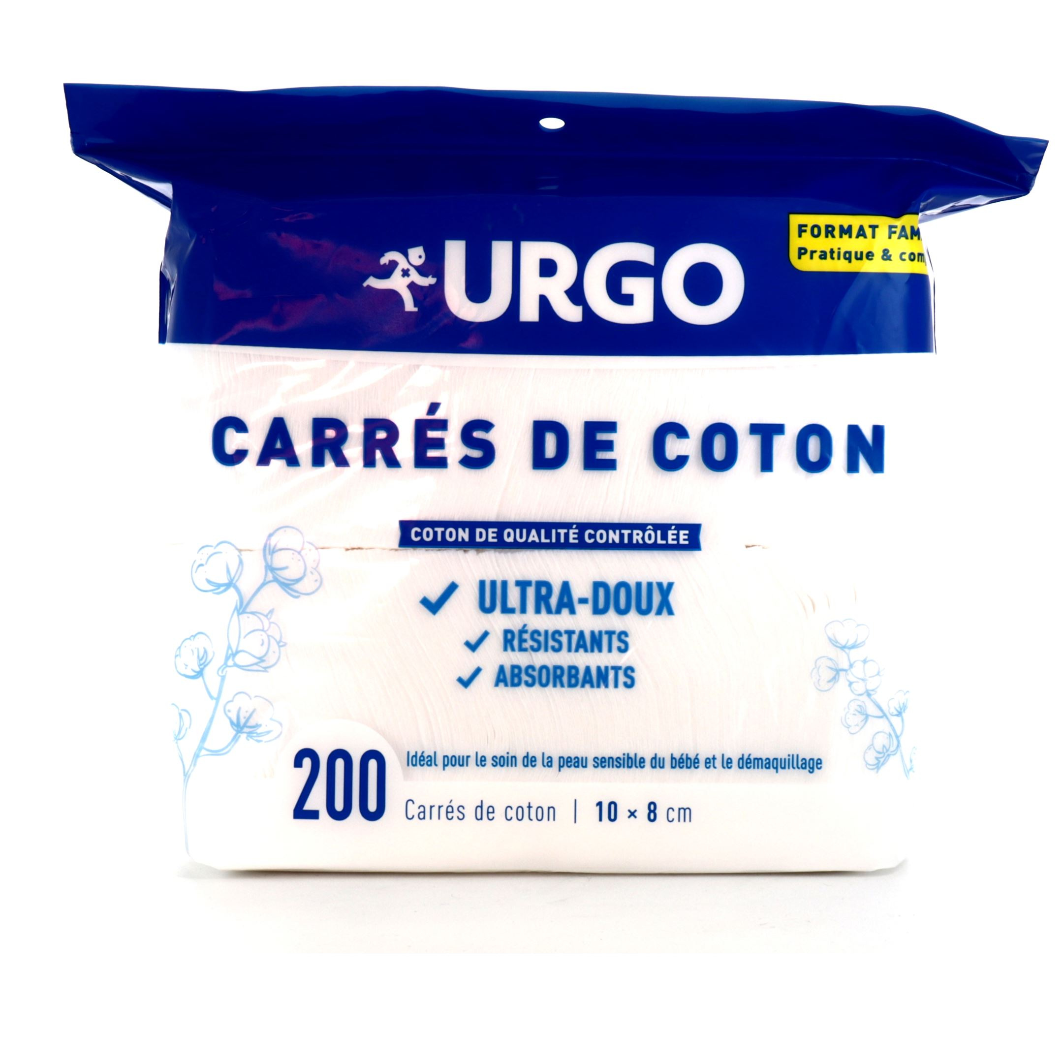 Urgo Carre De Coton 10 8cm Ultra Doux Resistants Et Aborbants 0 Carres De Cotons