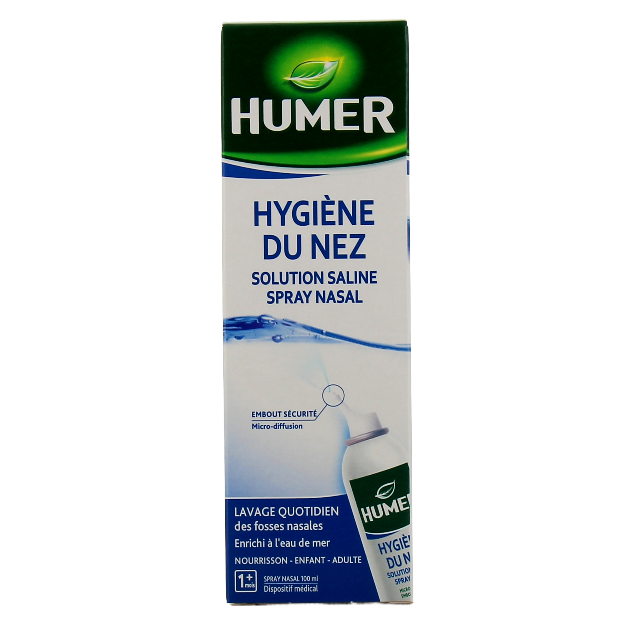 Humer - Spray Hygiène du nez Nourrissons/Enfants - 100% eau de mer