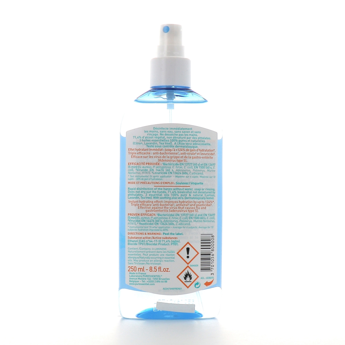 ASSAINISSANT - Lotion Spray Antibactérien Mains & Surfaces, 250ml