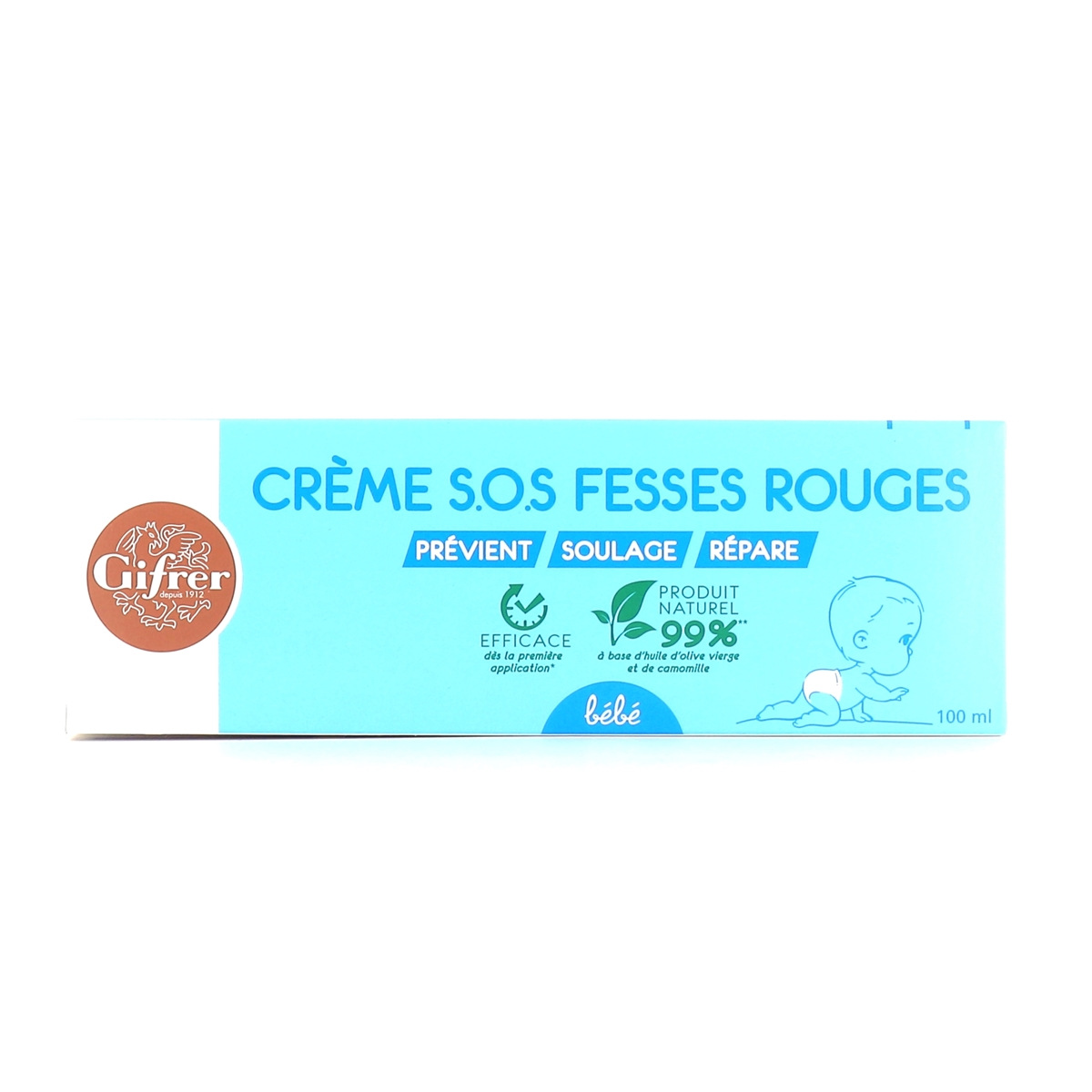 Crème SOS anti-rougeurs fesses rouges Gifrer