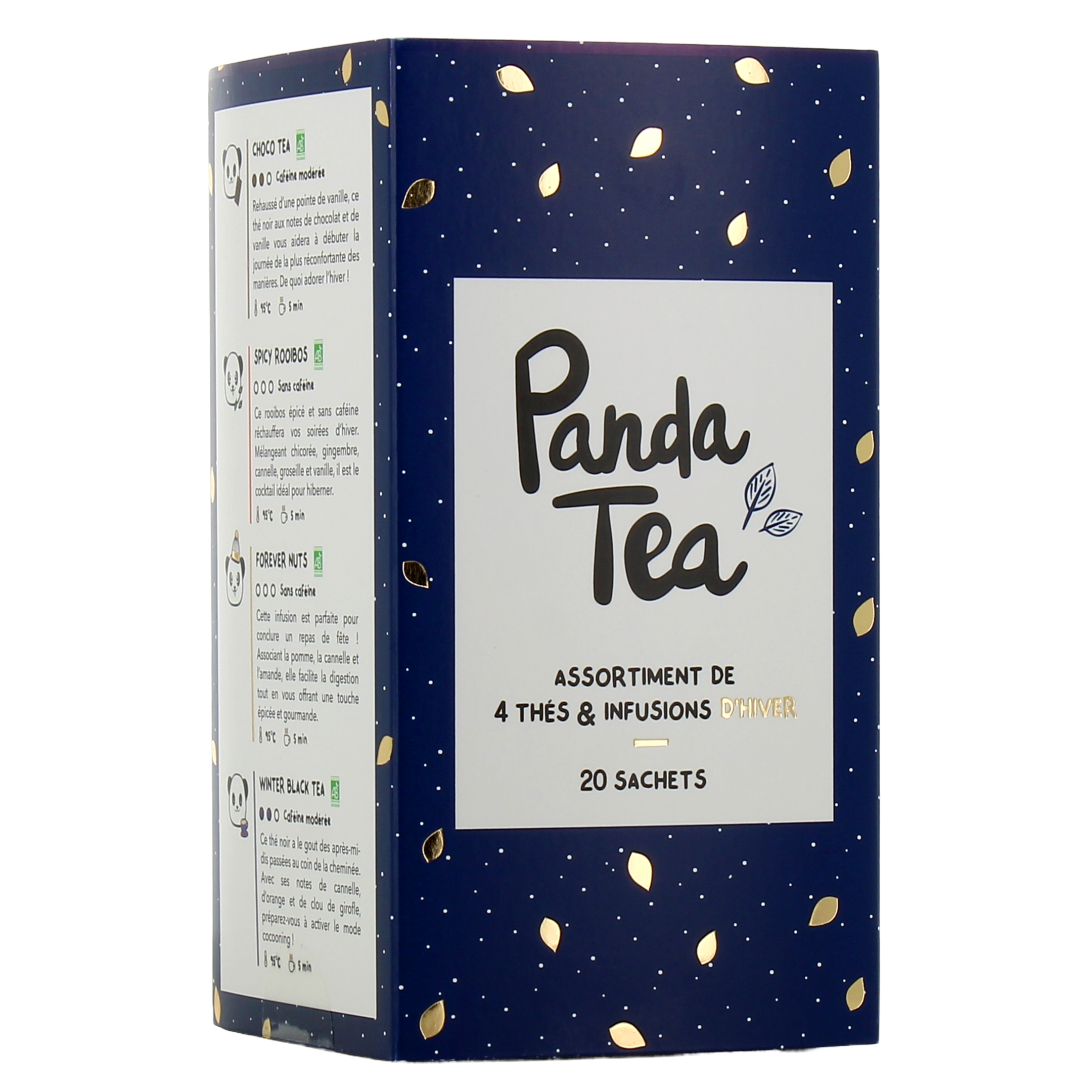 Coffret Panda Tea 20 Sachets Assortiment de 5 Infusions Bio