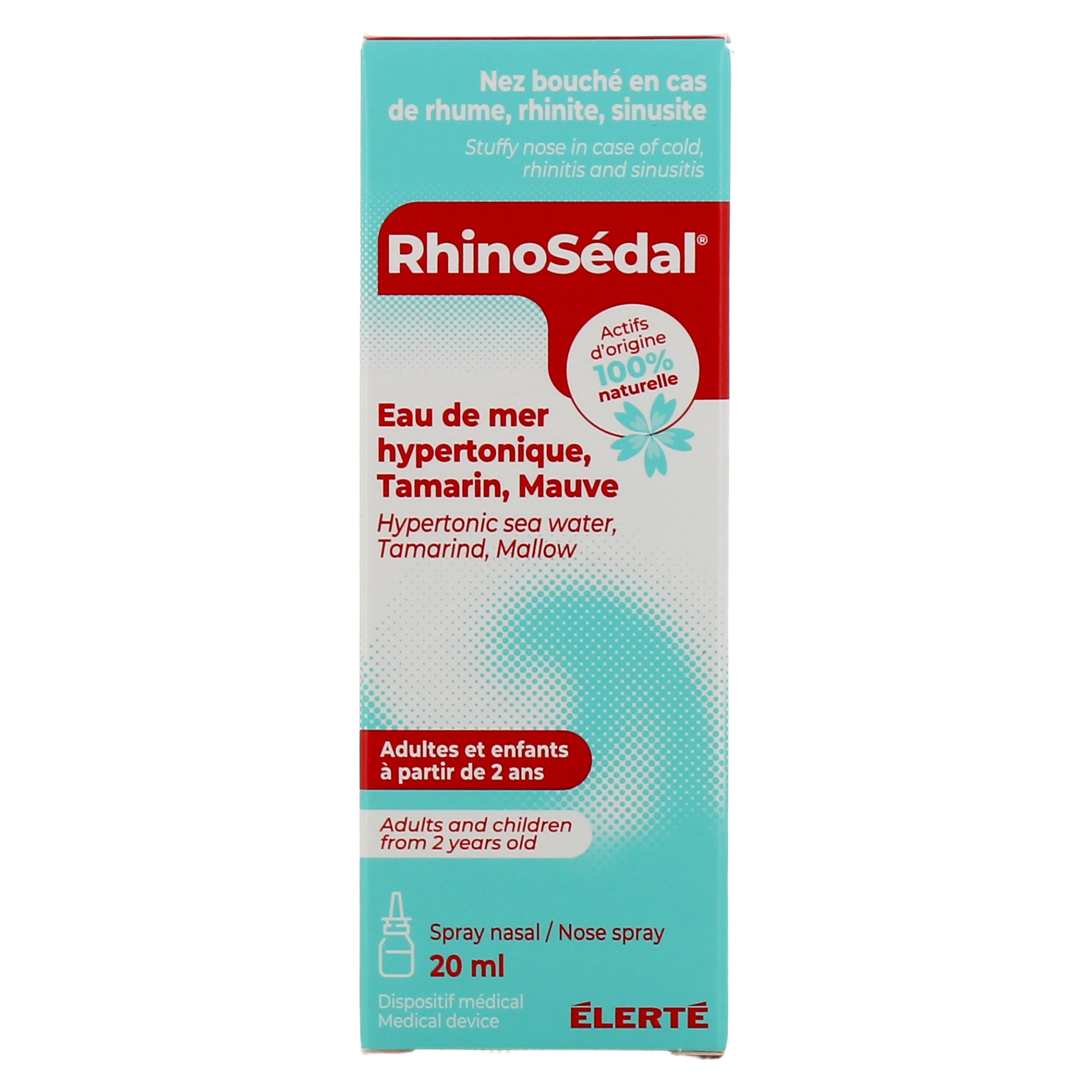 Rhinosedal Spray nasal hypertonique eau de mer - Débouche le nez