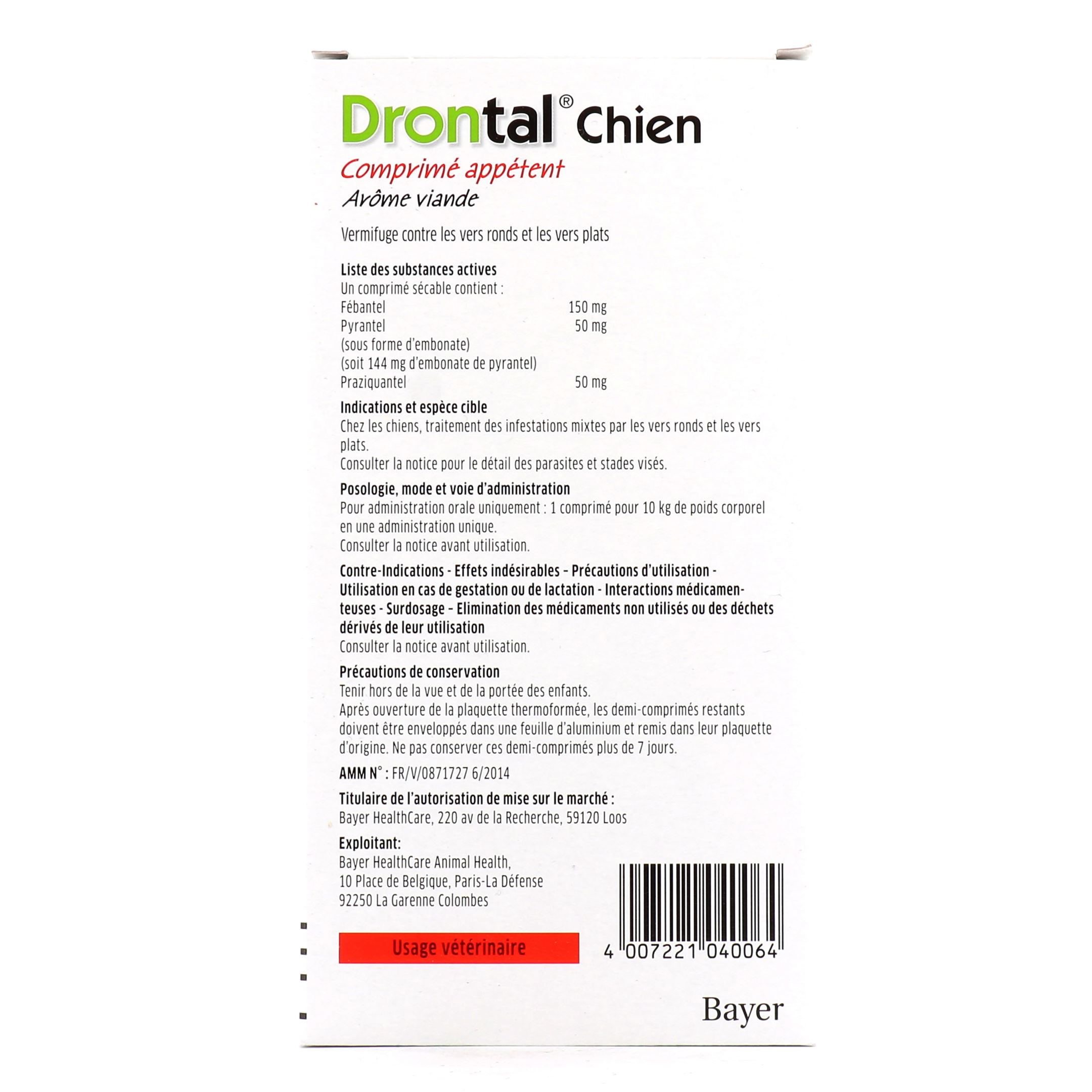 Drontal P™ - Vermifuge pour chiens - Bayer / Direct-Vet