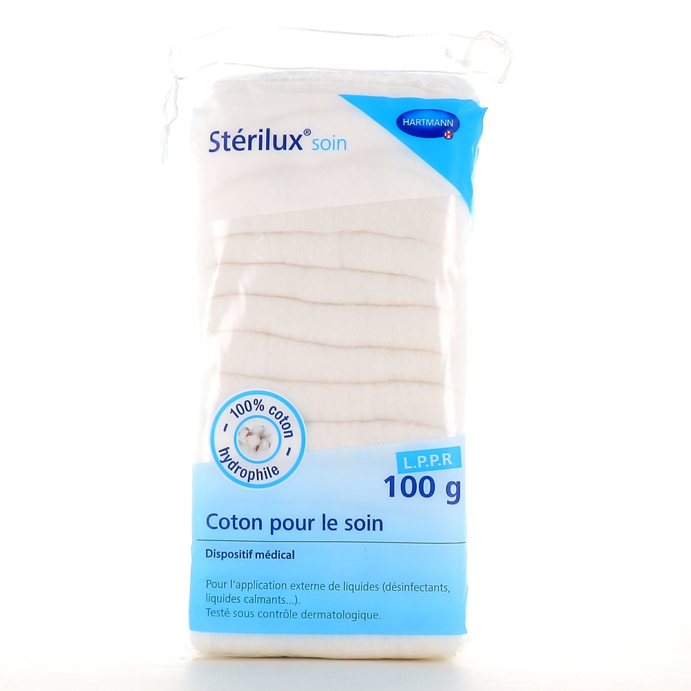 Sterilux coton hydrophile - Nettoyage et désinfection de la peau