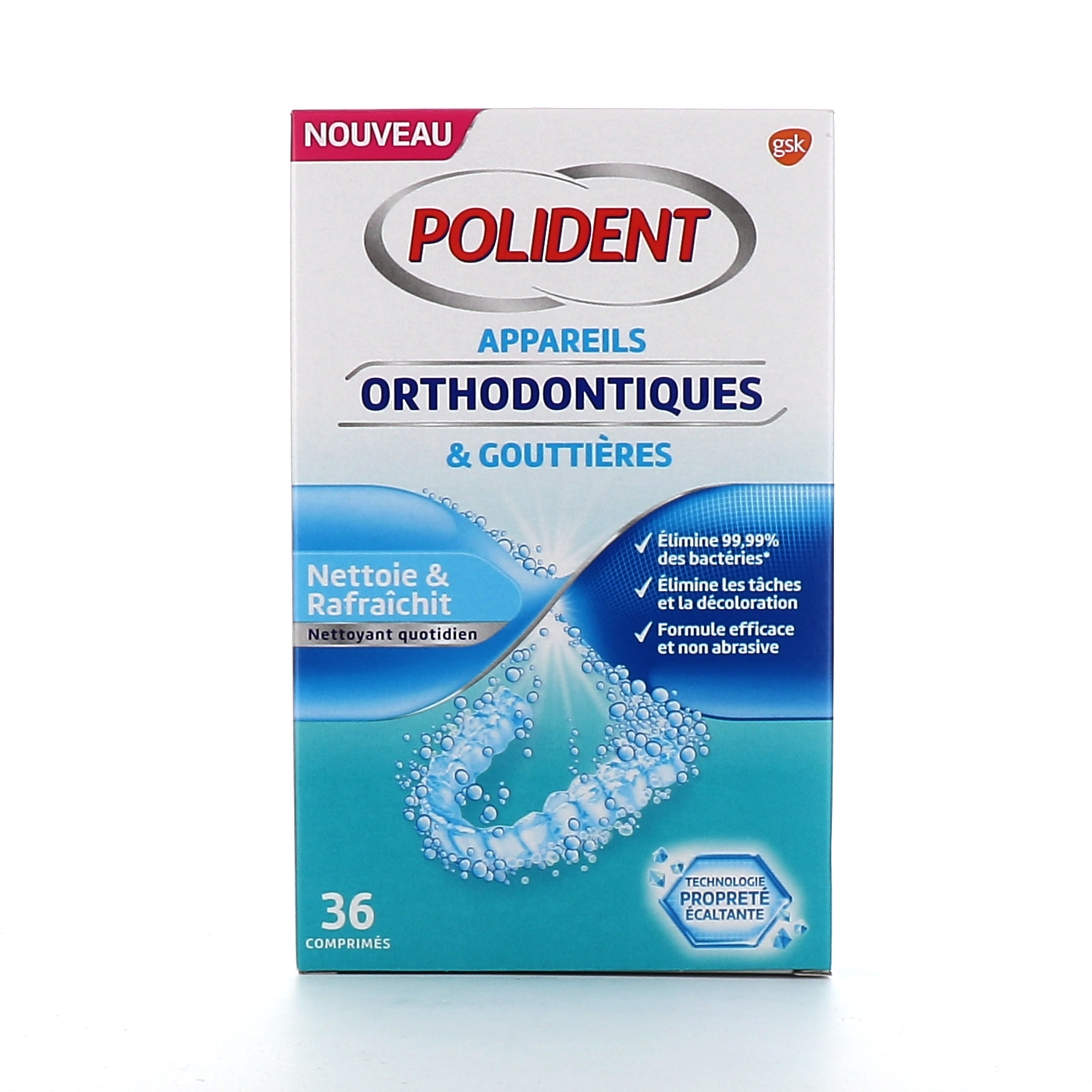 Polident Nettoyant Appareils orthodontiques et Gouttières - 36 comprimés