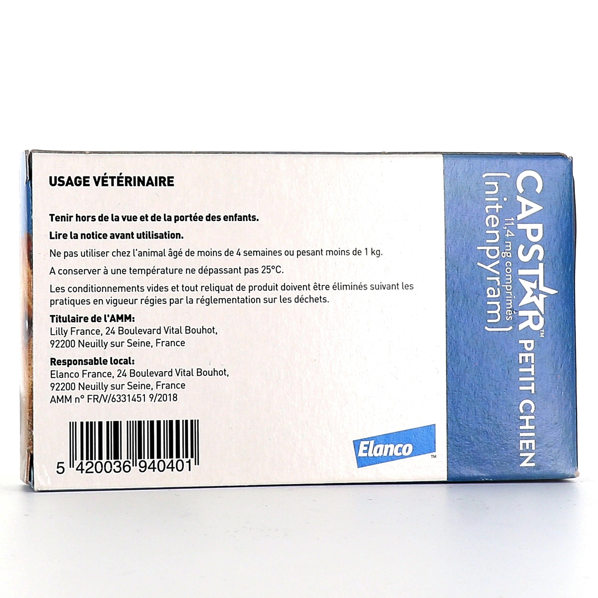 Capstar Petit Chien - 11,4 mg - Anti-puces - de 1 à 11 kg - ELANCO