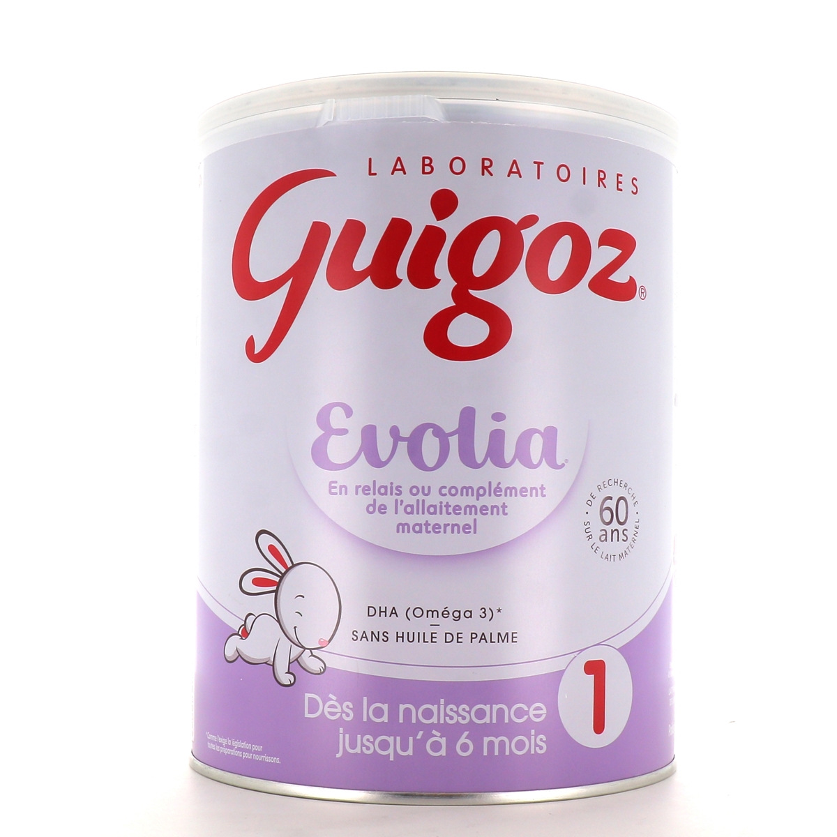 GUIGOZ Evolia 1 Dès la naissance - Lait bébé 1er âge en poudre de 0 à 6  mois - Boîte de 800g : : Epicerie