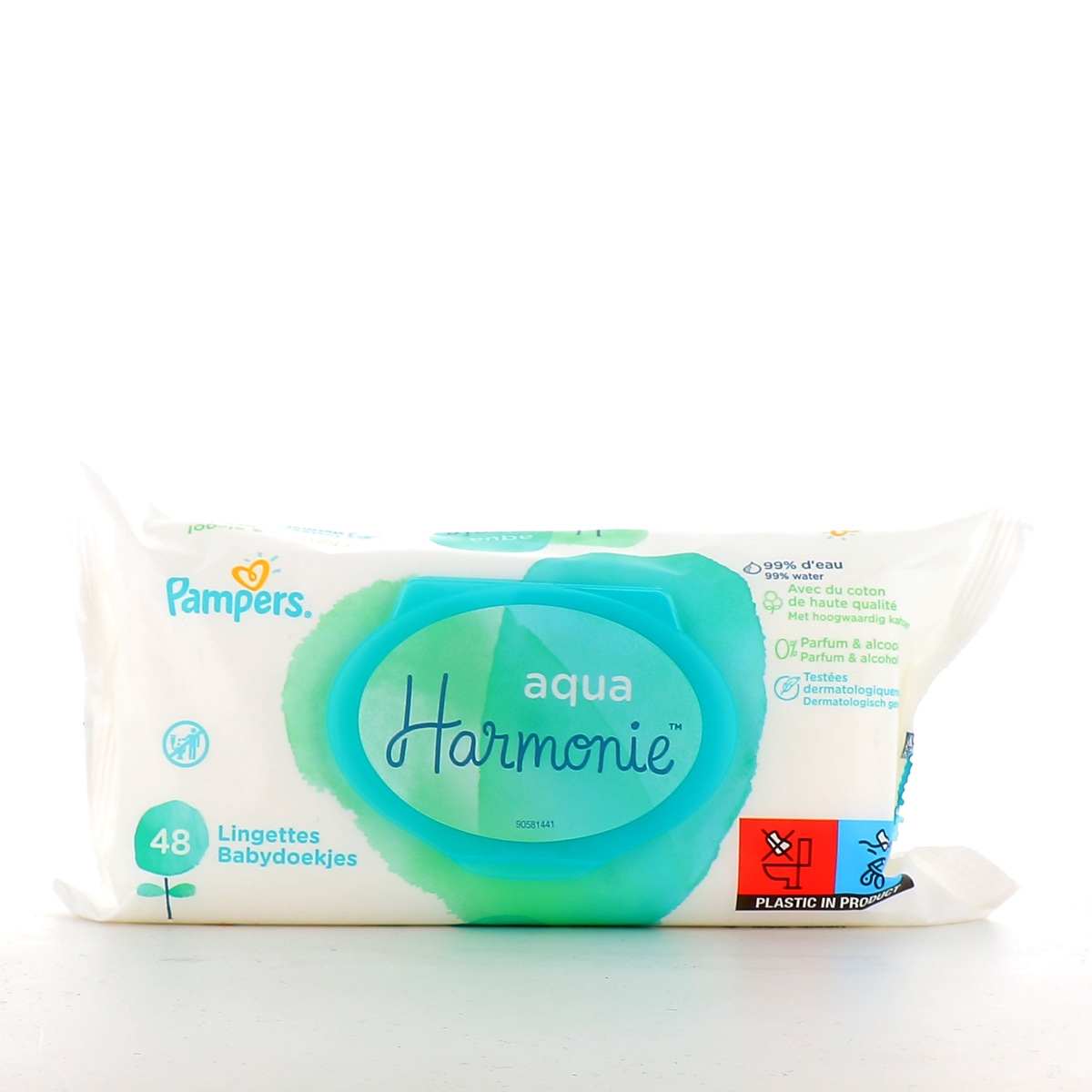 Pampers Aqua Harmonie Lingettes à l'eau - Toilette et change de bébé