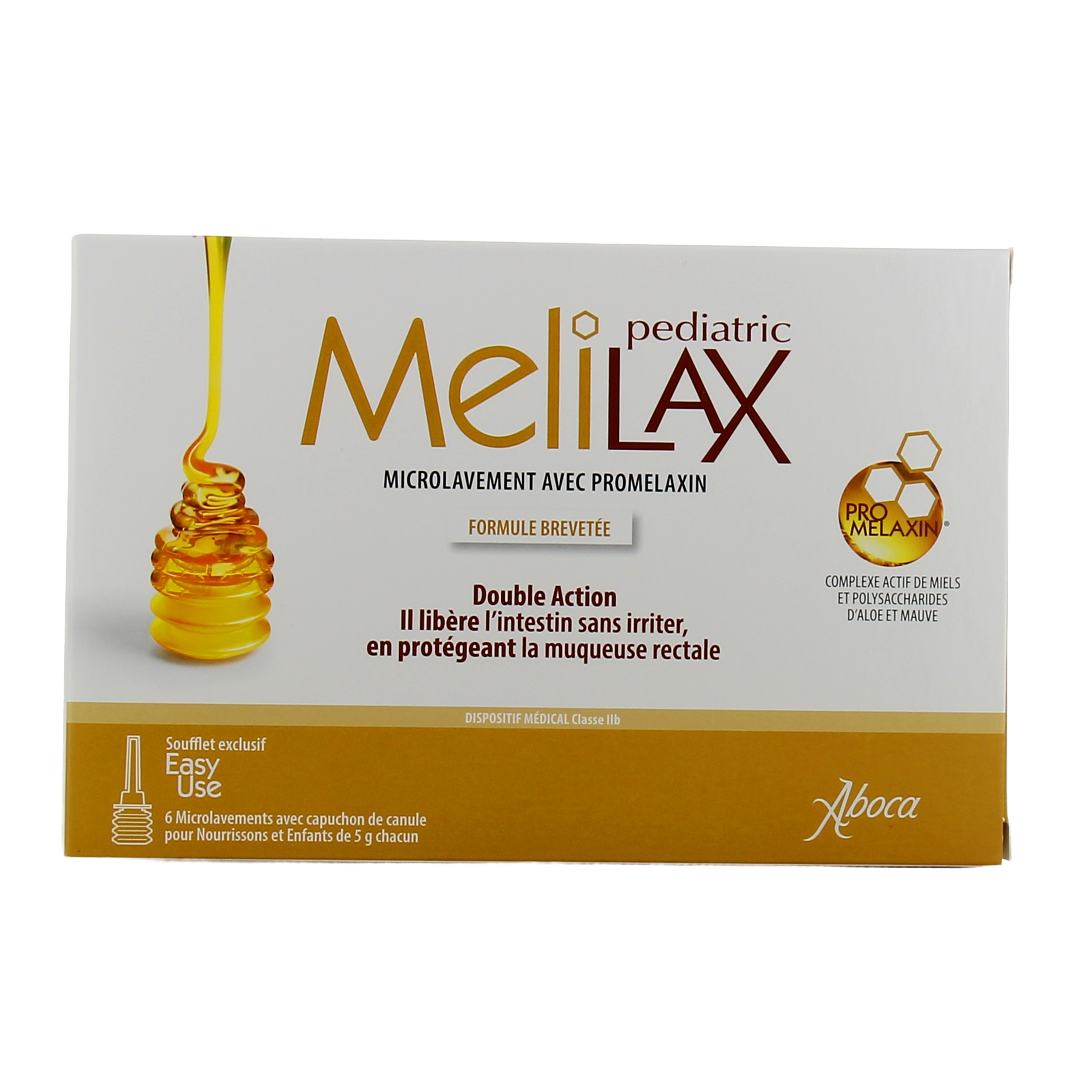 Melilax pediatric - Constipation - Enfants - 6 microlavements avec capuchon  canule de 5g