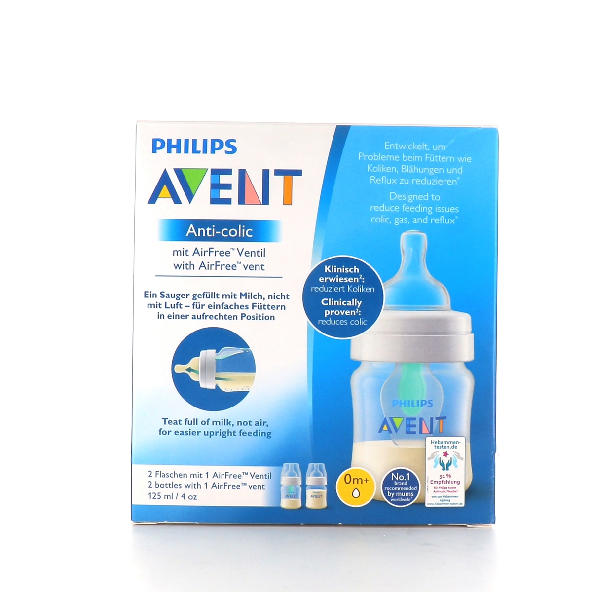 Philips Avent - Biberon anti-colique à ventilation AirFree - 4 oz.