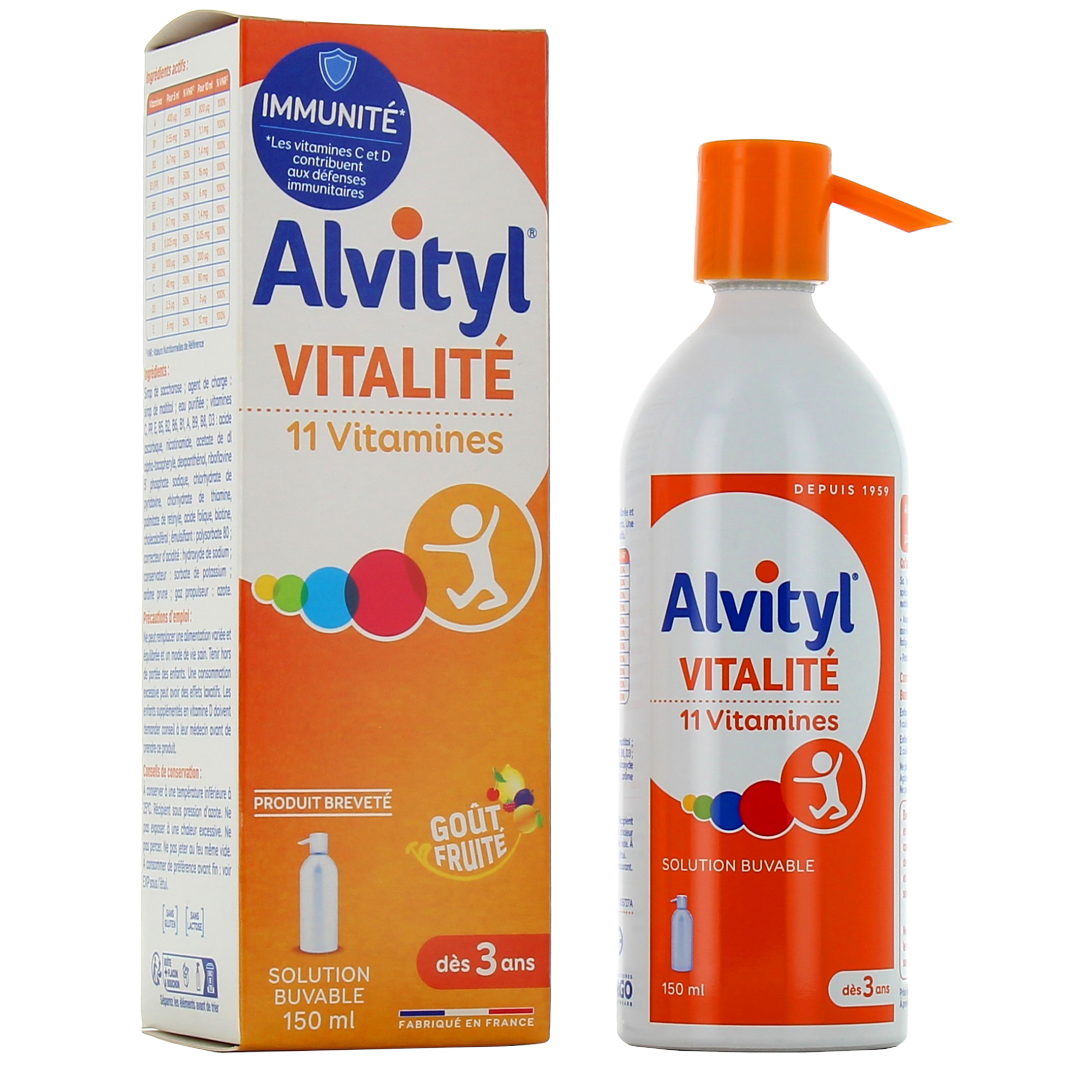 Alvityl Vitalité 30 comprimés à croquer est un complément alimentaire qui  apporte forme et vitalité.
