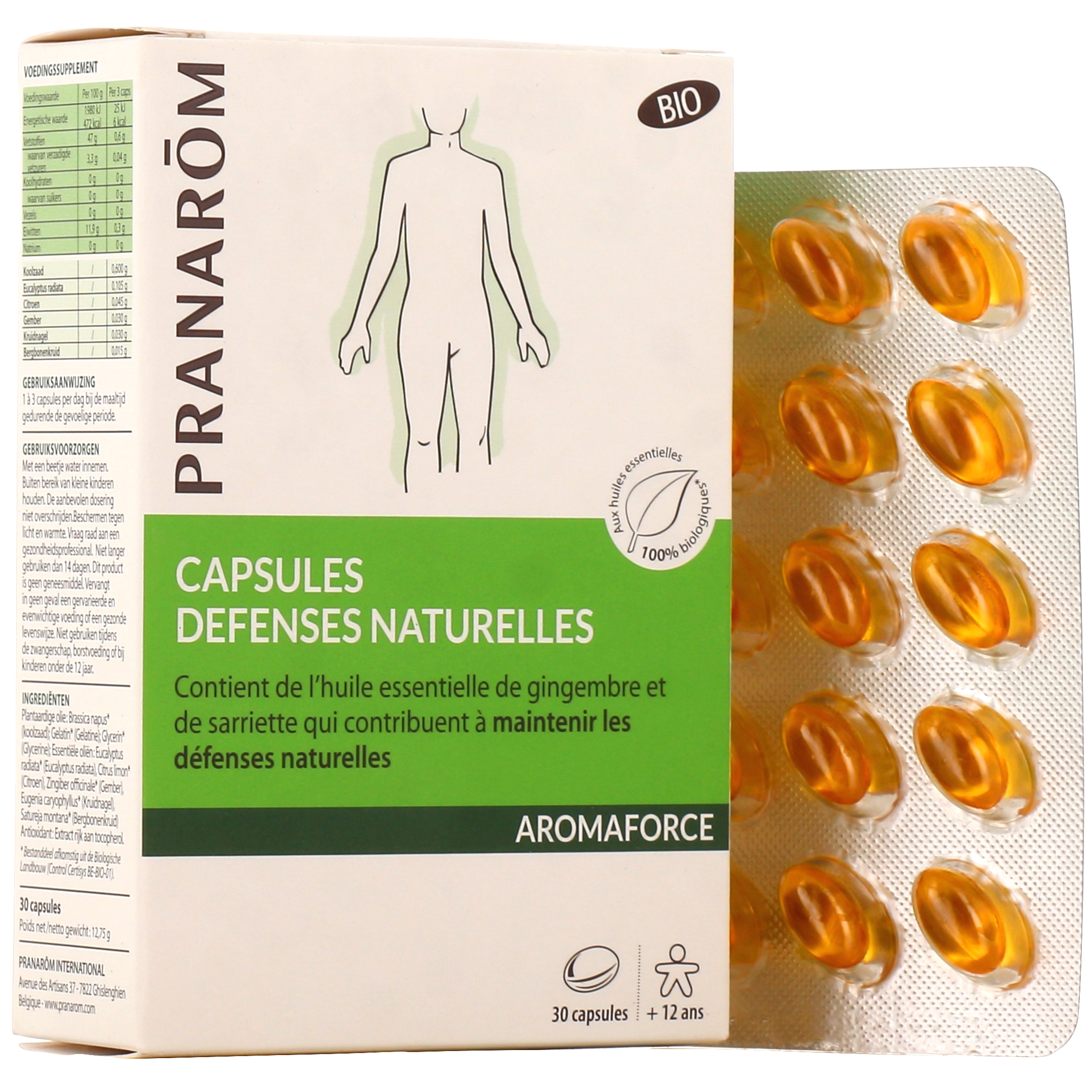PRANARÔM - Aromaforce - Solution Défenses Naturelles - Synergie Huiles  Essentielles 100% Bio - Maintient L'Immunité - 30ml