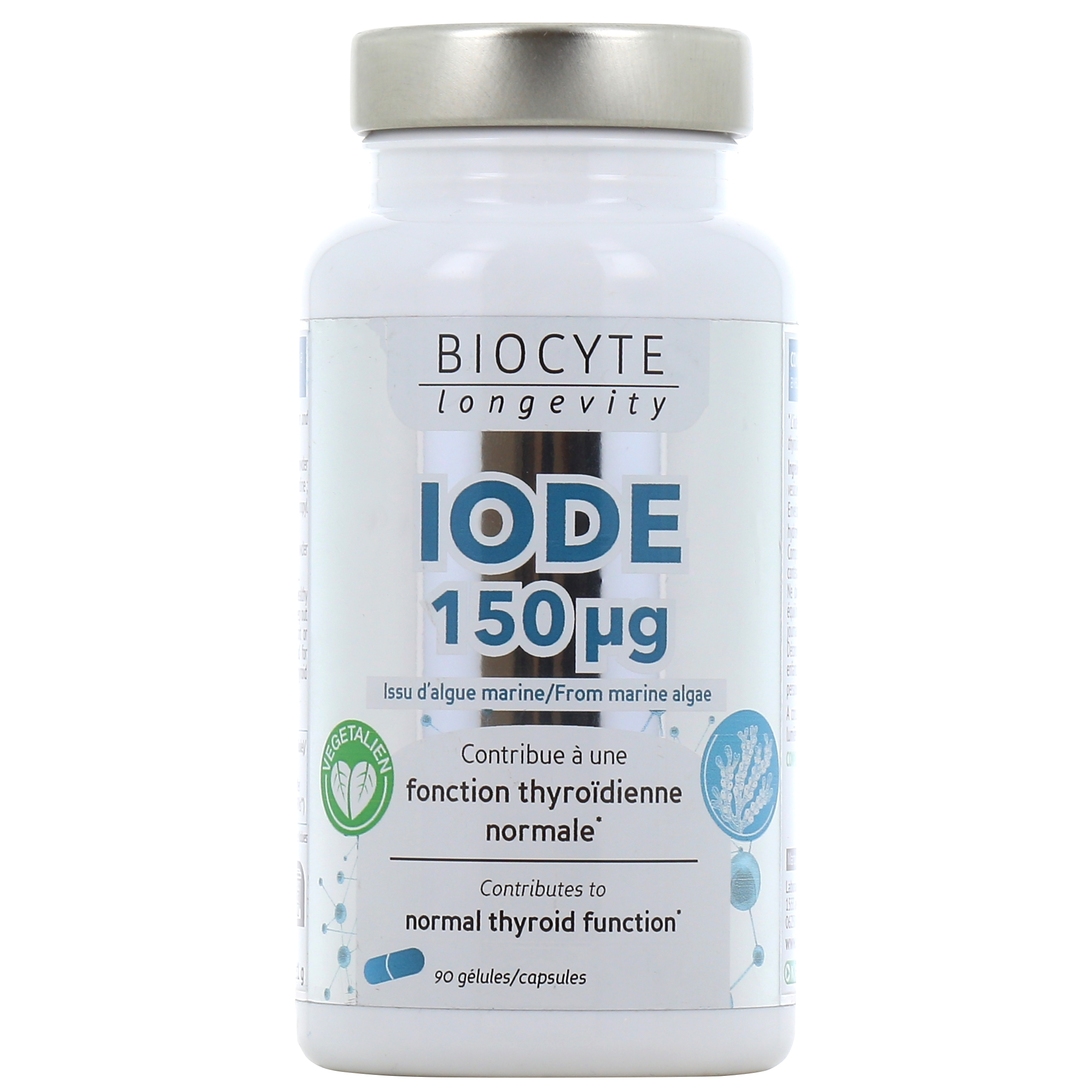 Biocyte Longevity Iode 150 µg - Fonction Thyroïdienne Normale