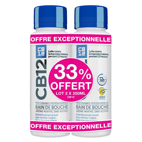 CB12 Bain de Bouche Menthe Effet 12h 250 ml - Redcare Pharmacie