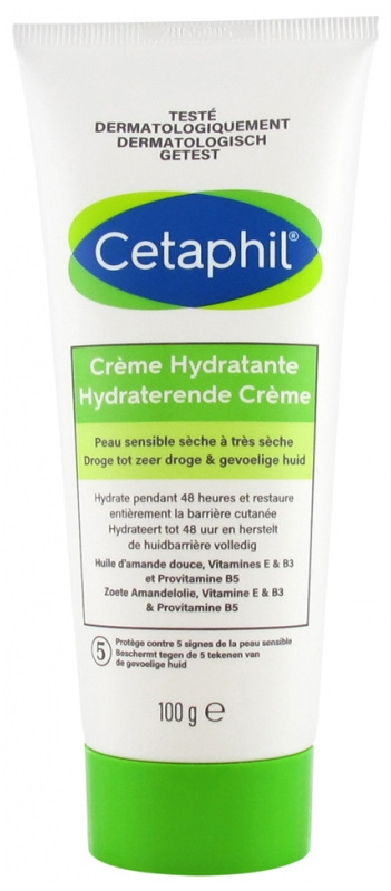Cetaphil Crème Hydratante Peau Sensible Sèche À Très Sèche Visage Et Corps  100g