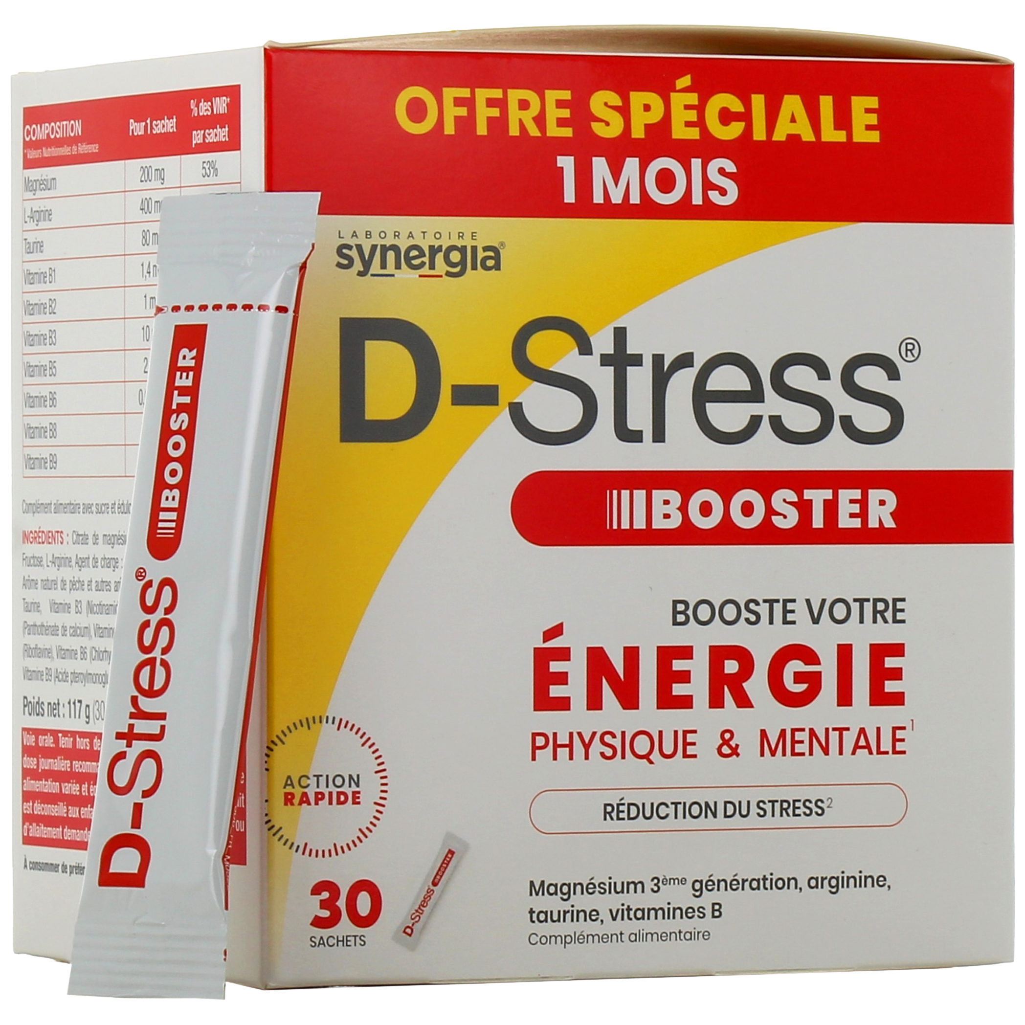 D-Stress Booster Synergia 20 ou 30 Sachets - Pharmacie des Drakkars