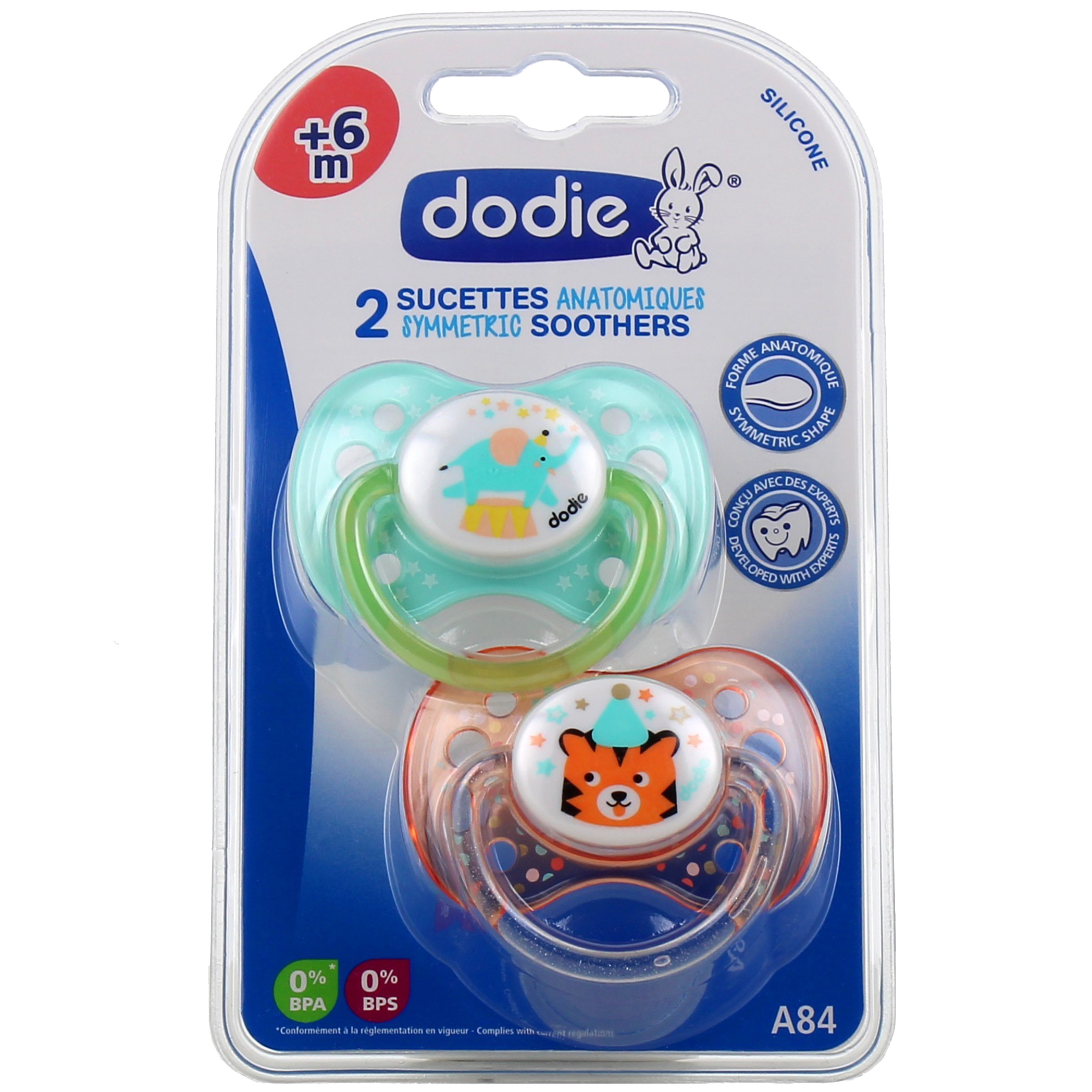 Dodie Sucettes Anatomiques Silicone 0-6 Mois Happy Life Fille A94