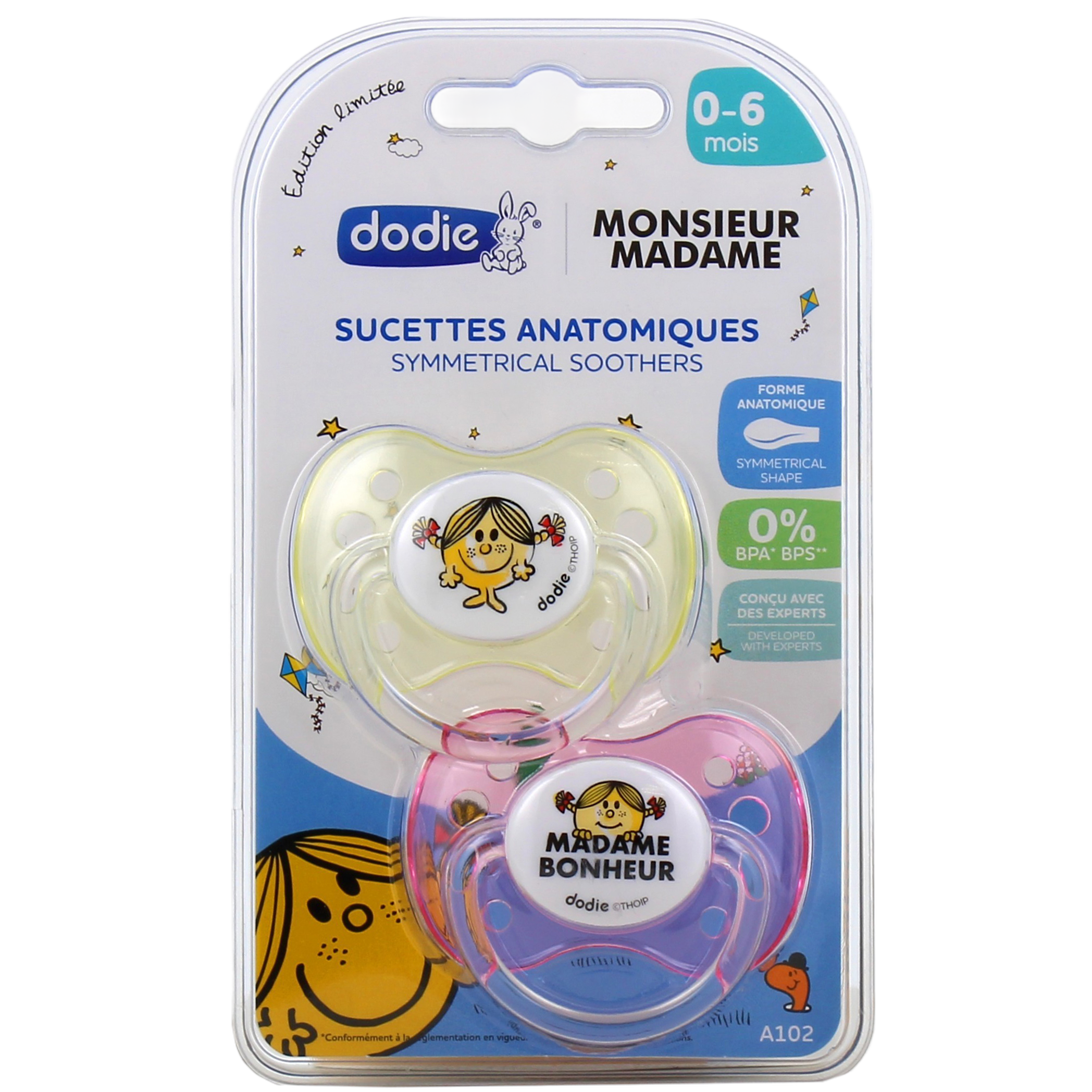 Dodie Sucette Anatomique Silicone 0-6 mois (Soleil) n°A94 - Paraphamadirect