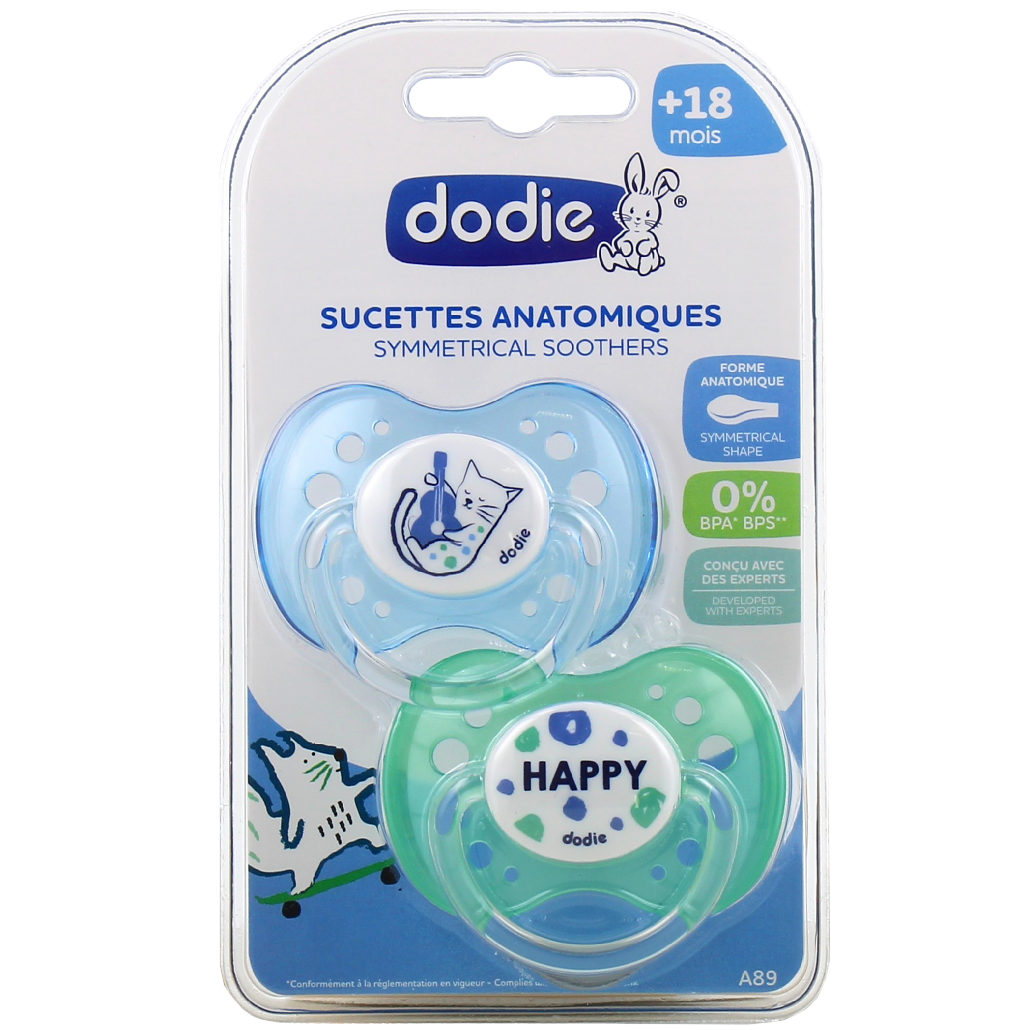 Dodie Sucettes Anatomiques Silicone +18 Mois Sunny Life Fille Lot