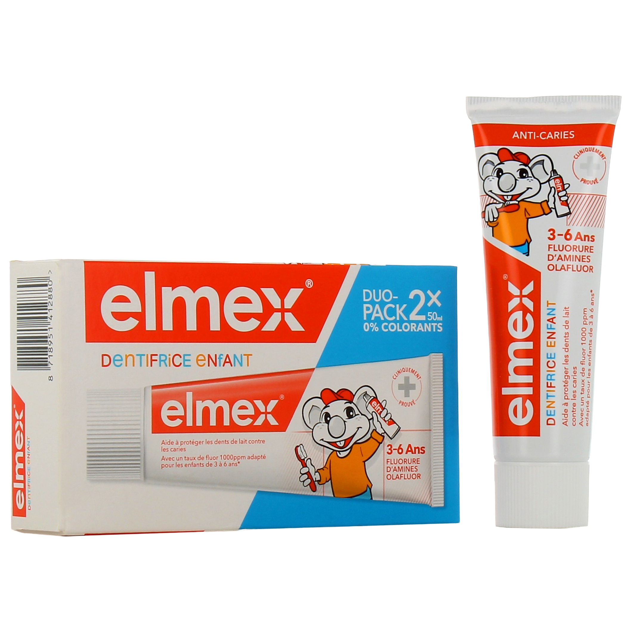 Elmex dentifrice enfant dent de lait, de la première dent à 6 ans