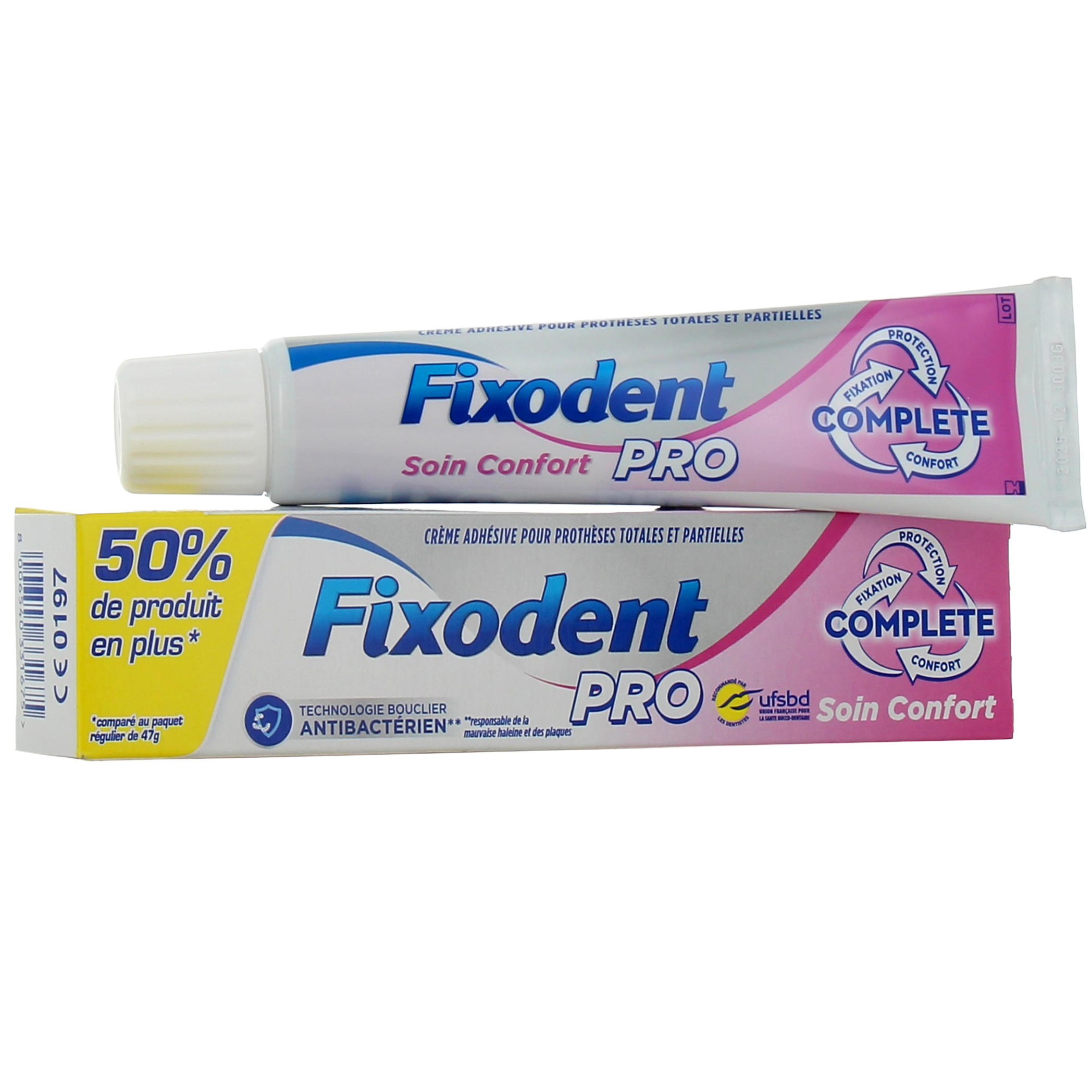 FIXODENT PRO Crème adhésive fixation forte pour appareil dentaire, soi